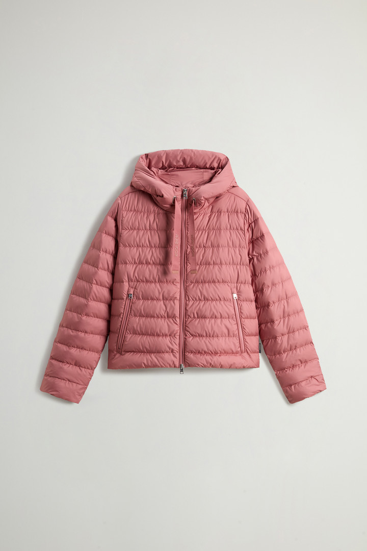 Padded Microfiber Jacket with Hood Pink photo 5 | Woolrich