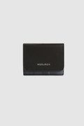 Compact Leather Wallet with Zipper and Button Closure