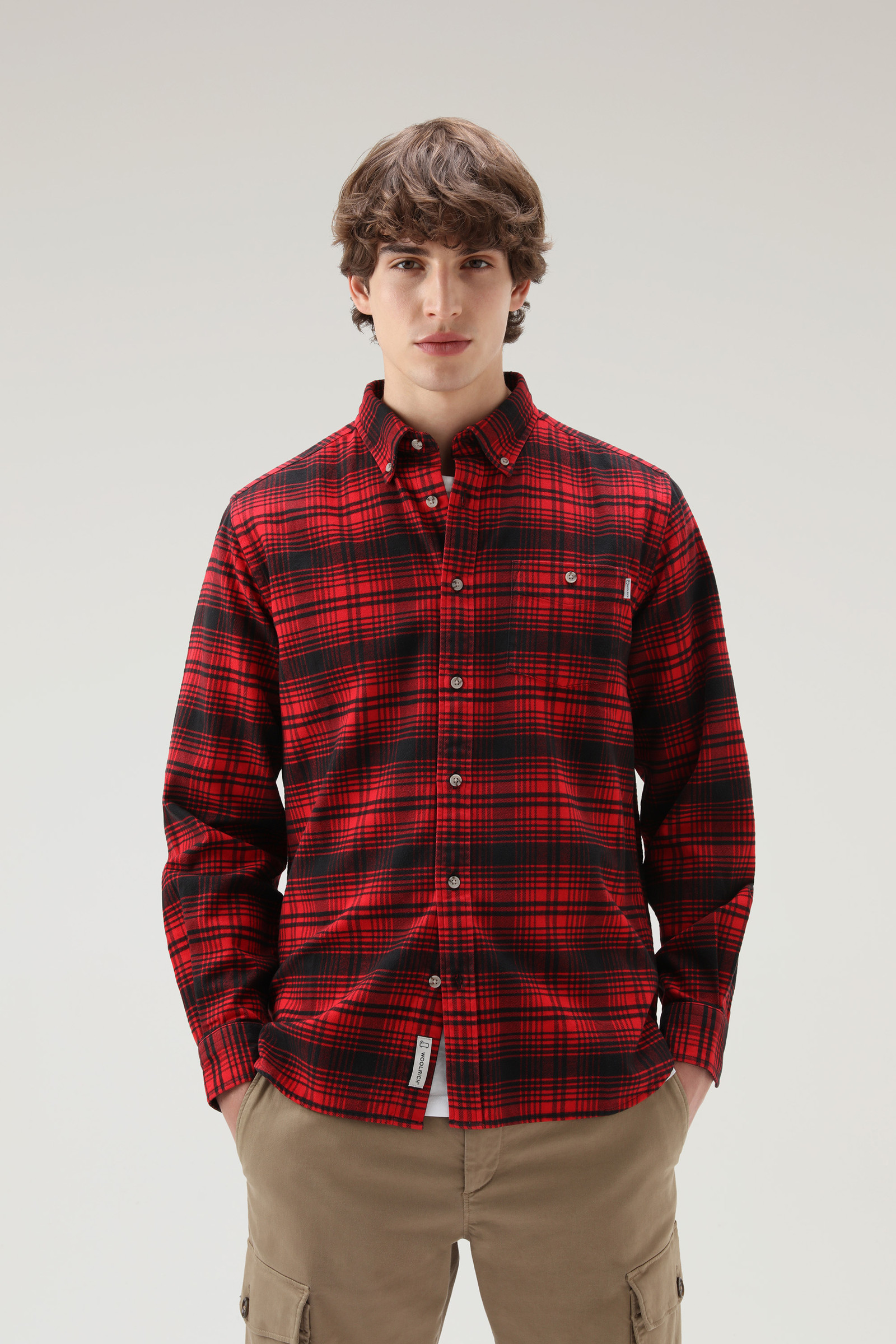 Traditional Flannel Check Shirt Red | Woolrich USA