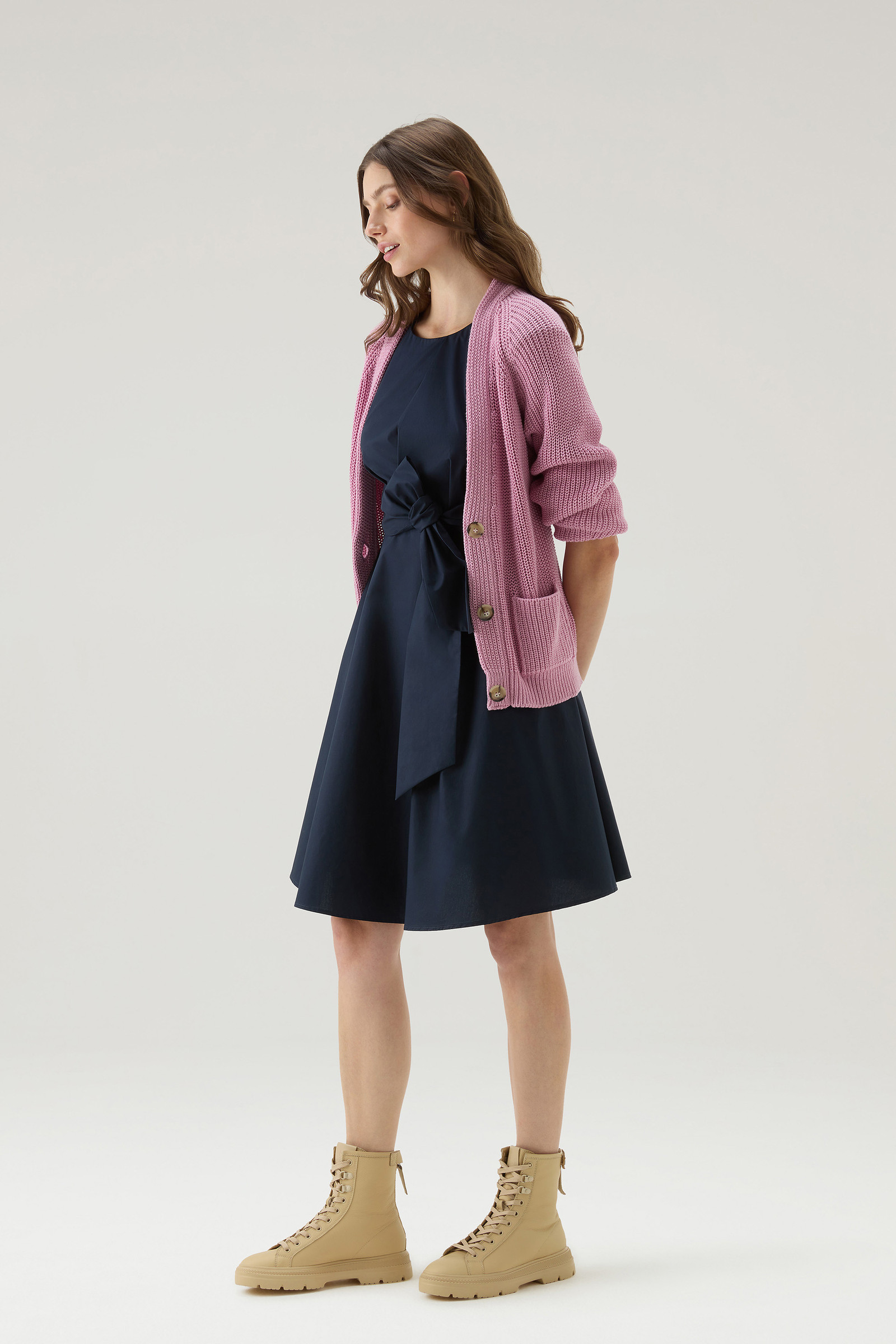 Midi Dress in Pure Cotton Poplin Blue photo 2 | Woolrich