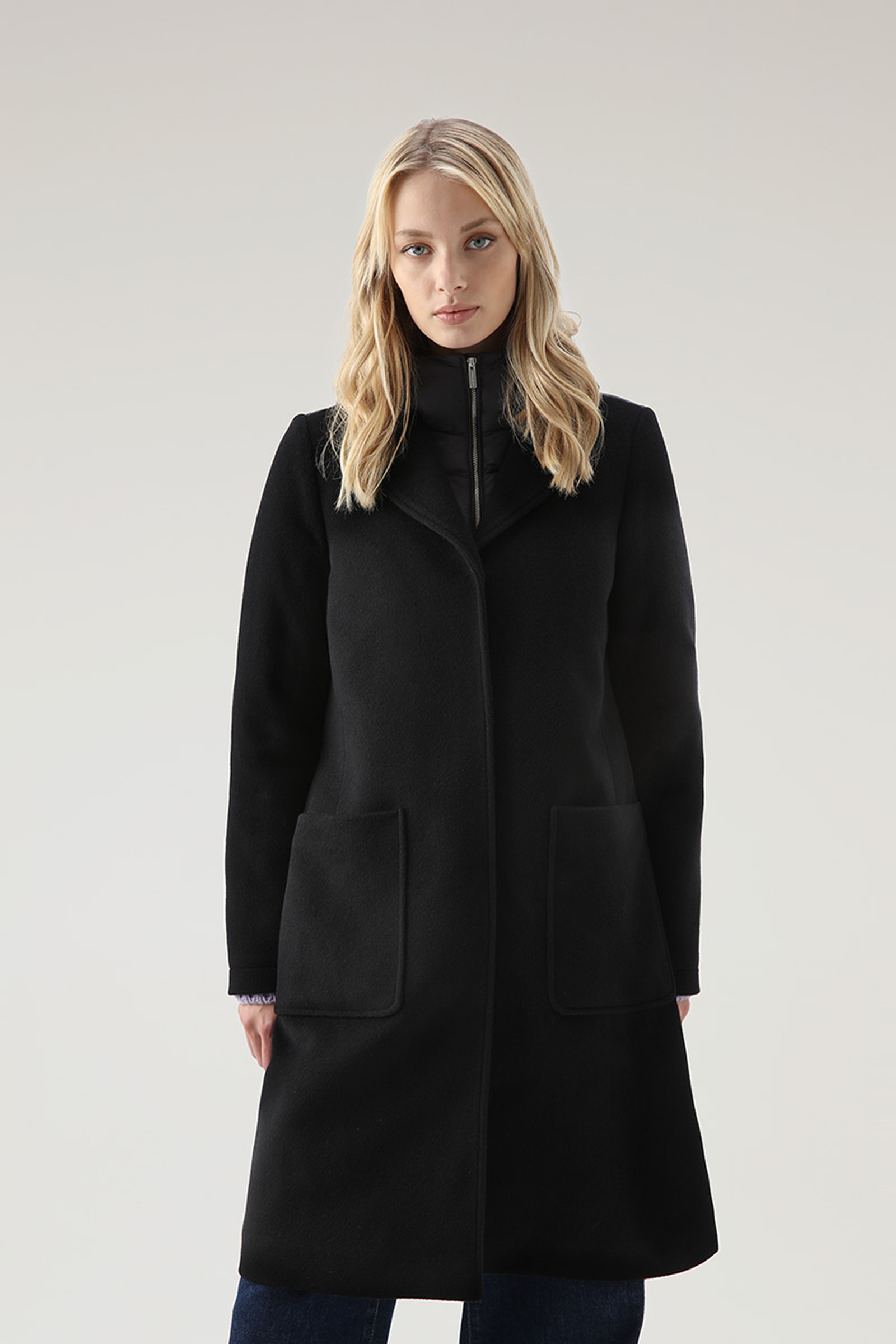 Kuna Parka in Wool and Cashmere Blend Black | Woolrich