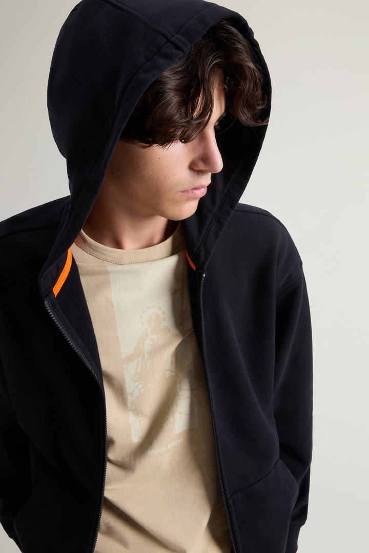 Sweat-shirt à capuche pour ado en pur coton brossé Noir photo 4 | Woolrich