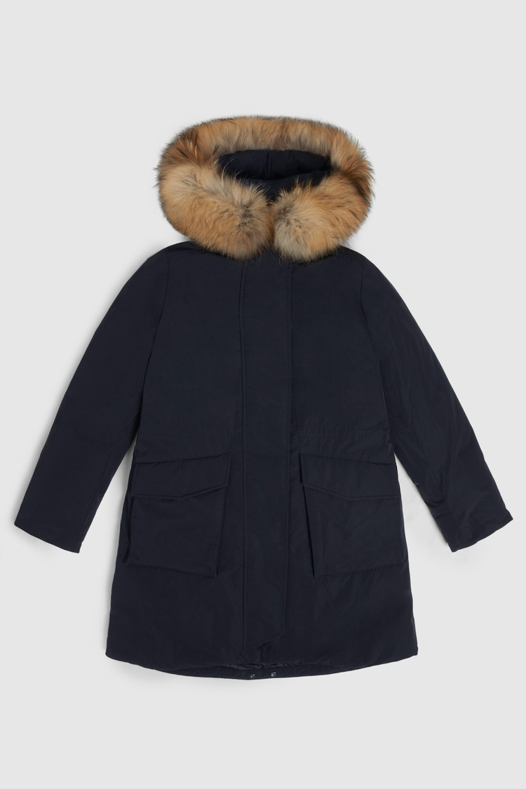 Parka Military con piel de mapache