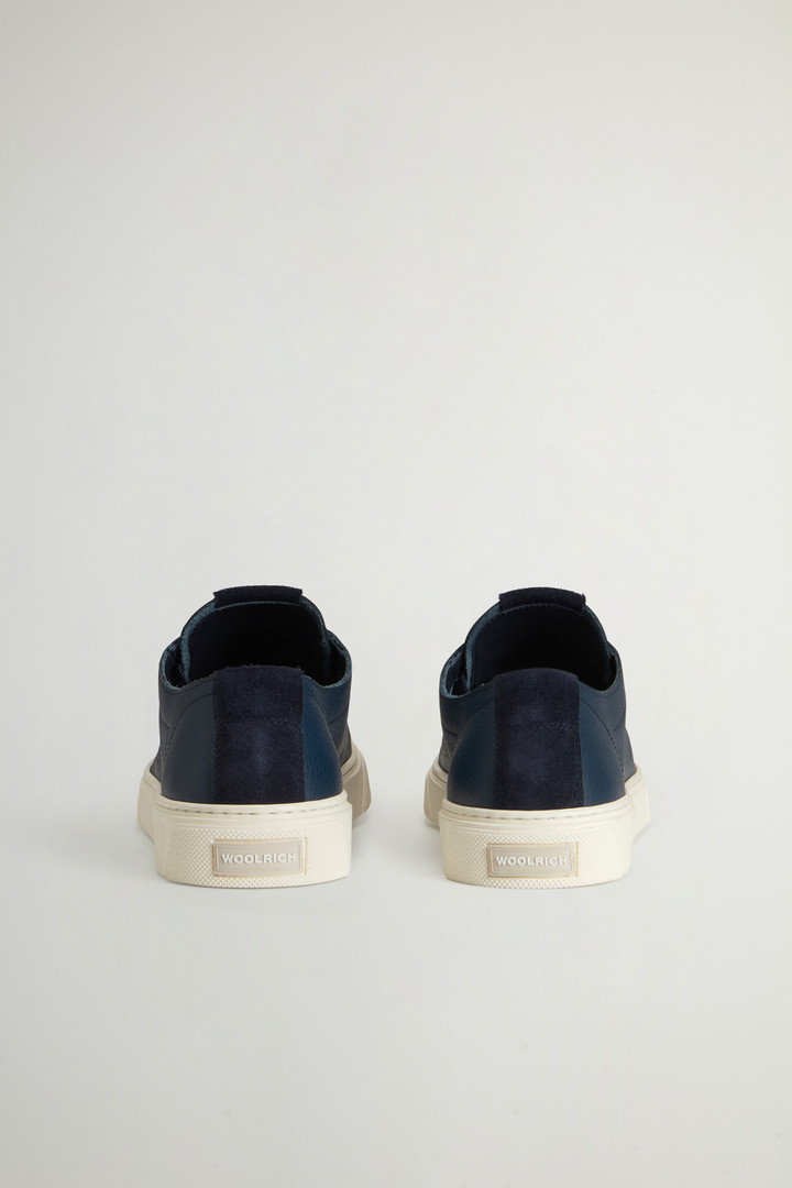 Sneakers Cloud Court in pelle bottalata Blu photo 3 | Woolrich