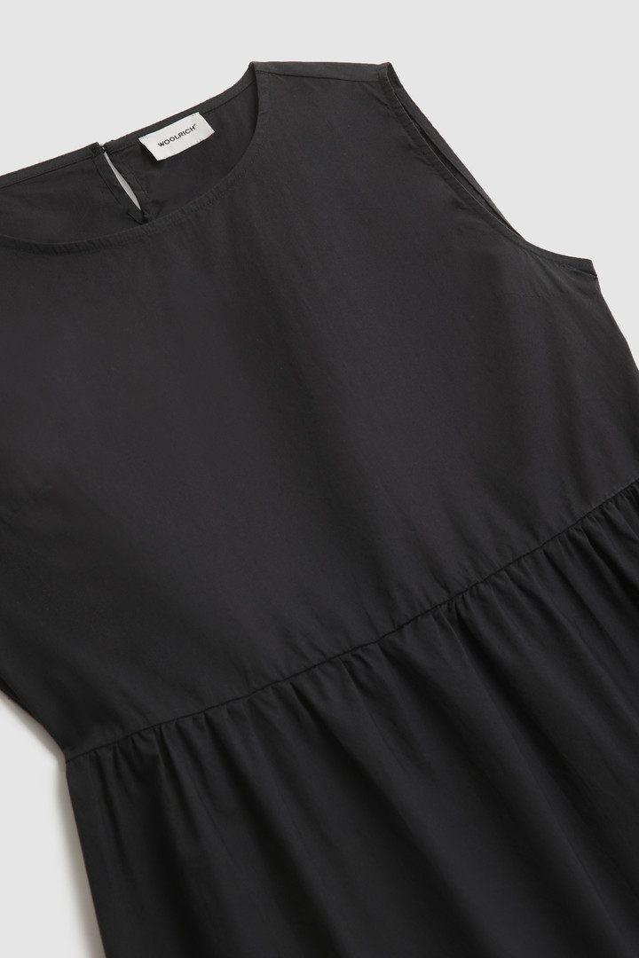 Ärmelloses langes Popelinekleid