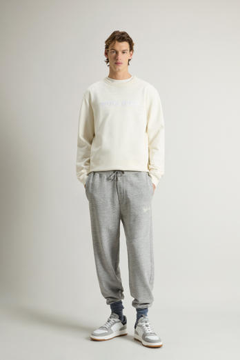Broek van sweatstof van puur mouliné-katoen Grijs | Woolrich