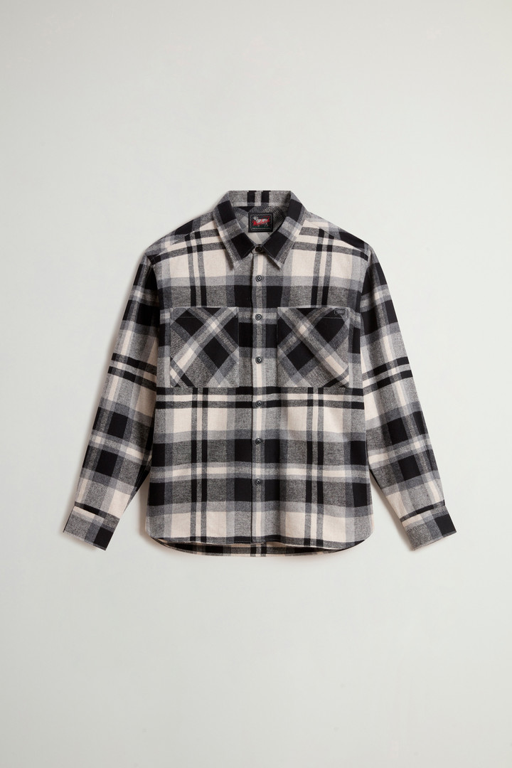 Checked Shirt in Cotton-Blend Flannel by Todd Snyder Beige photo 5 | Woolrich