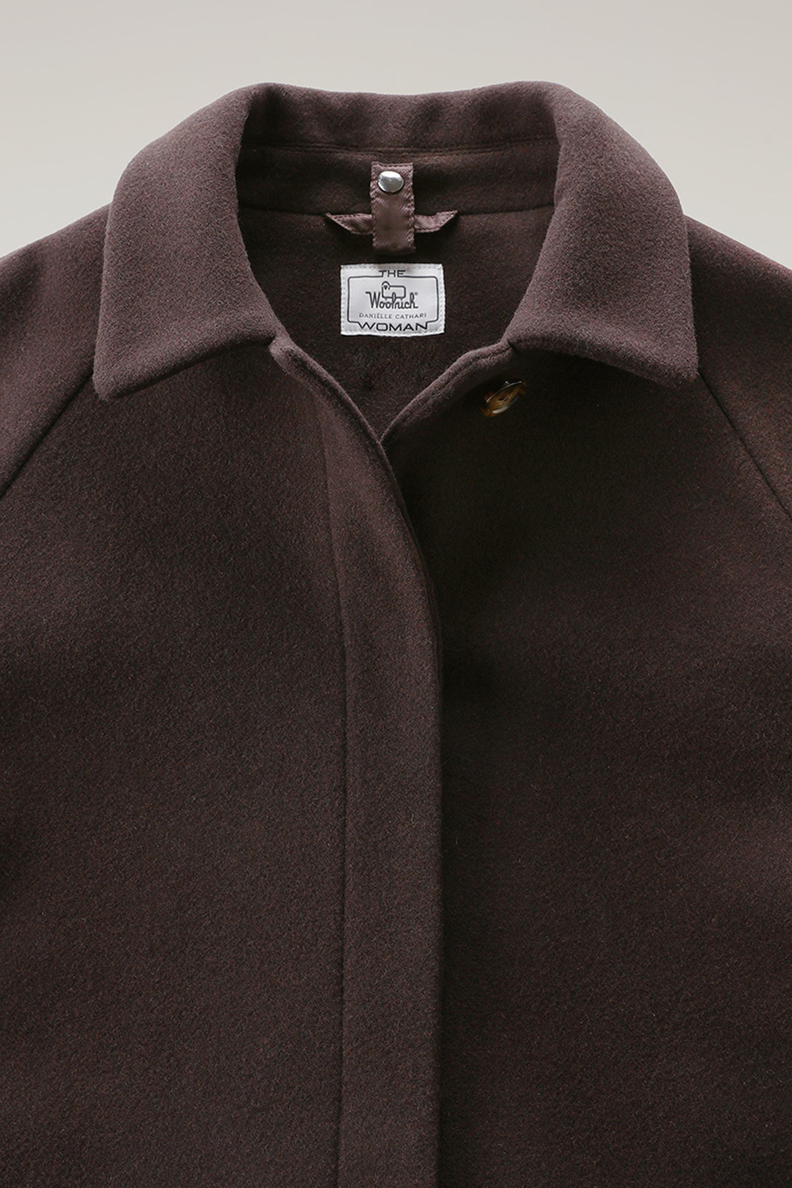 3-in-1 Double Overcoat in Melton Wool and Nylon - Daniëlle Cathari / Woolrich Brown photo 8 | Woolrich