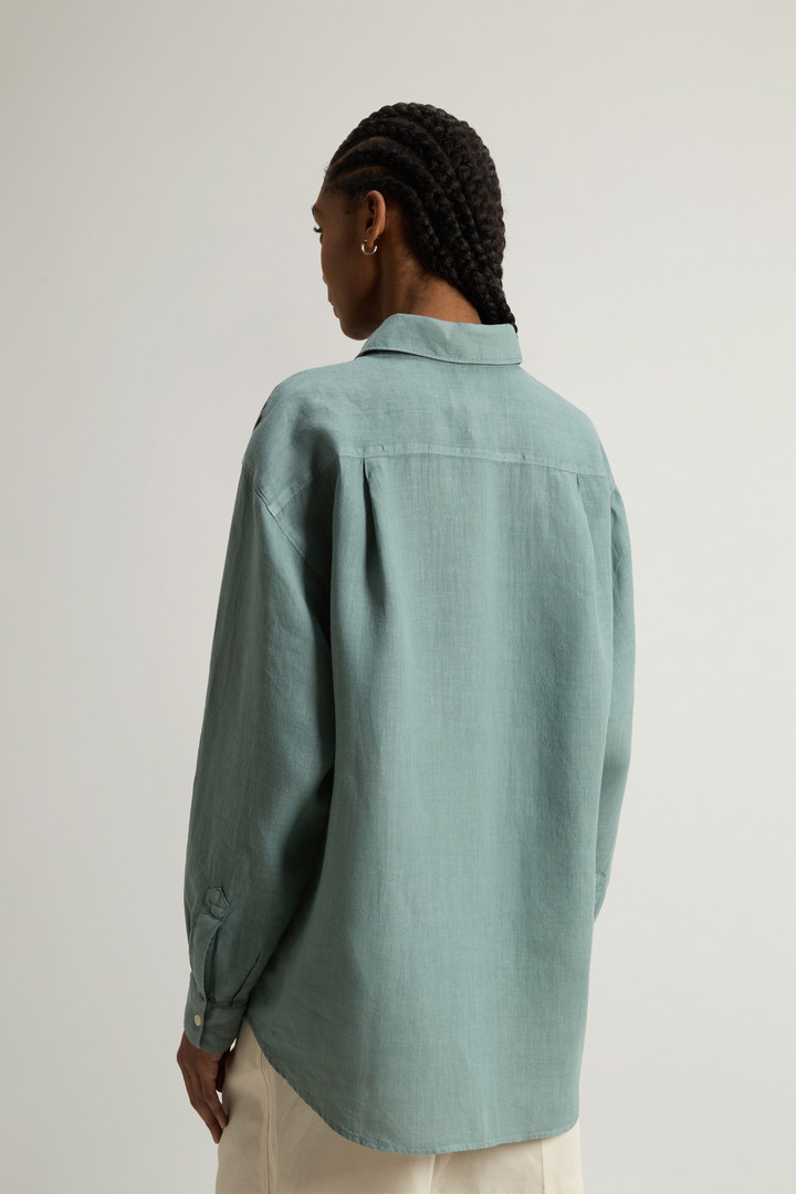 GD LINEN SHIRT Green photo 3 | Woolrich