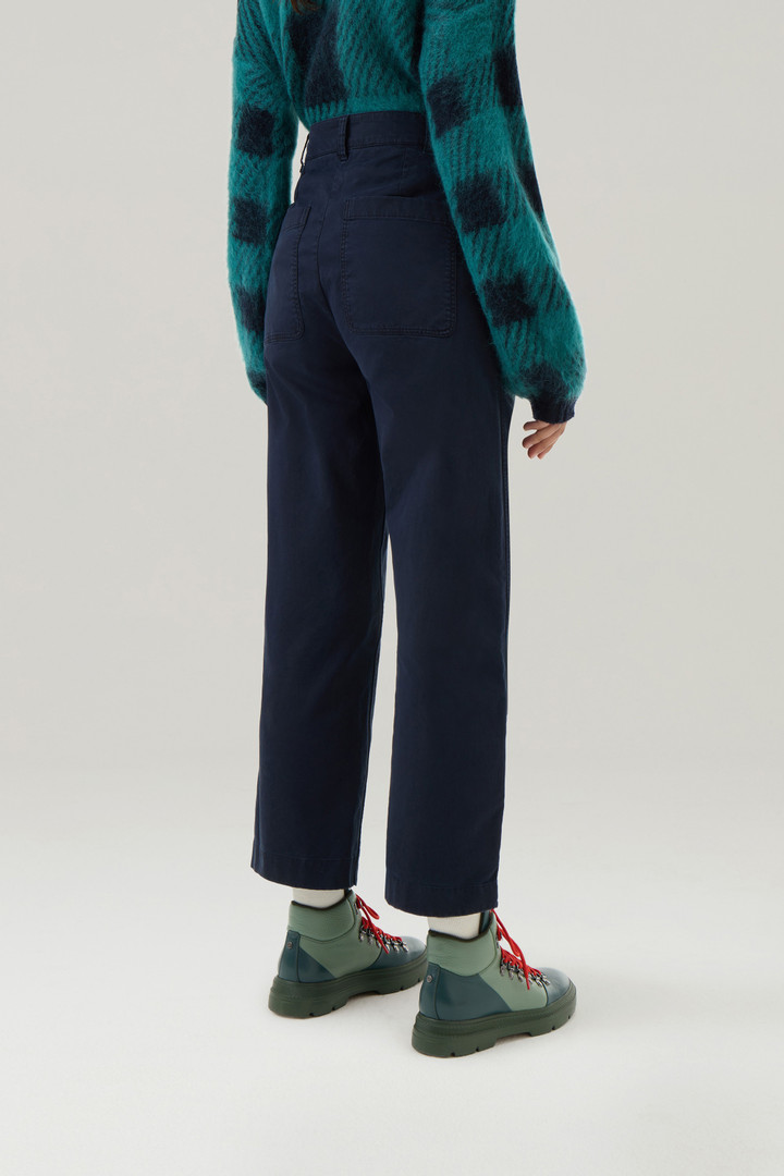 Garment-Dyed Chino Pants in Stretch Cotton Twill Blue photo 3 | Woolrich