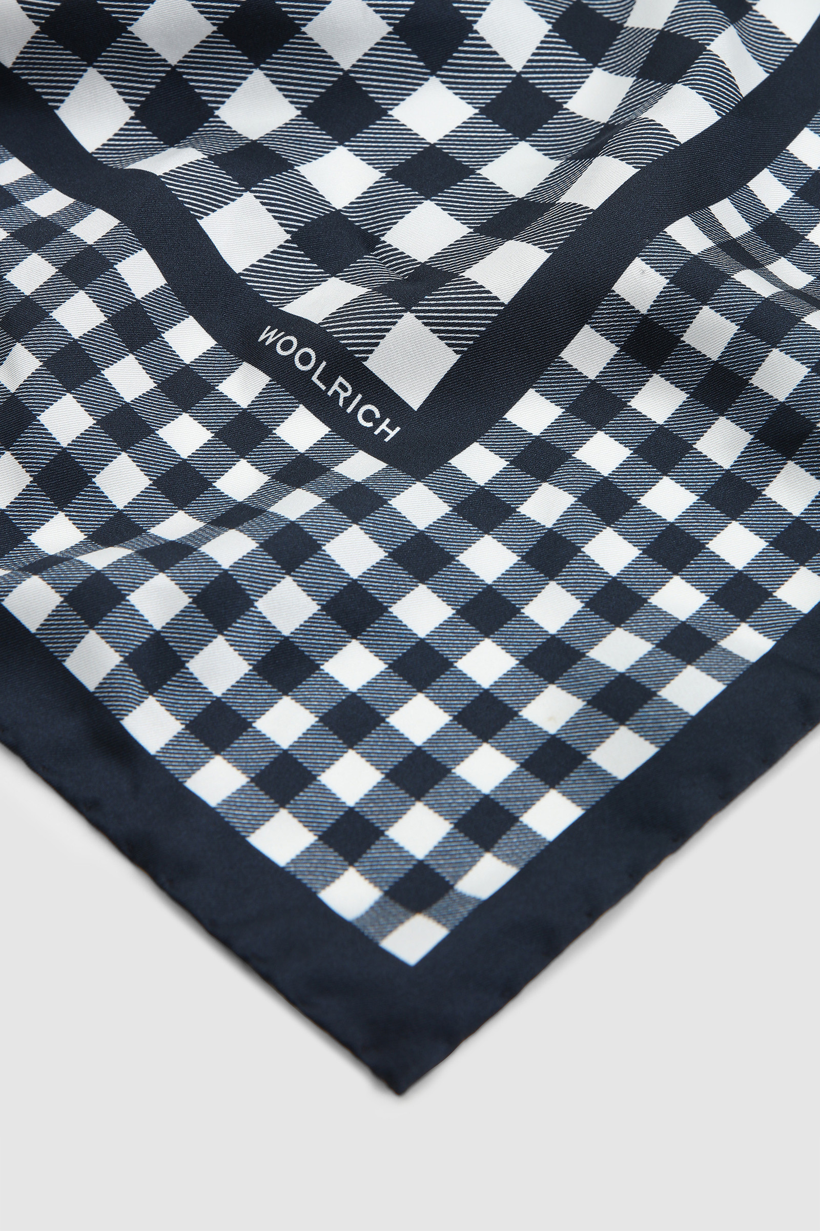 Foulard en soie vichy bleu photo 3 | Woolrich