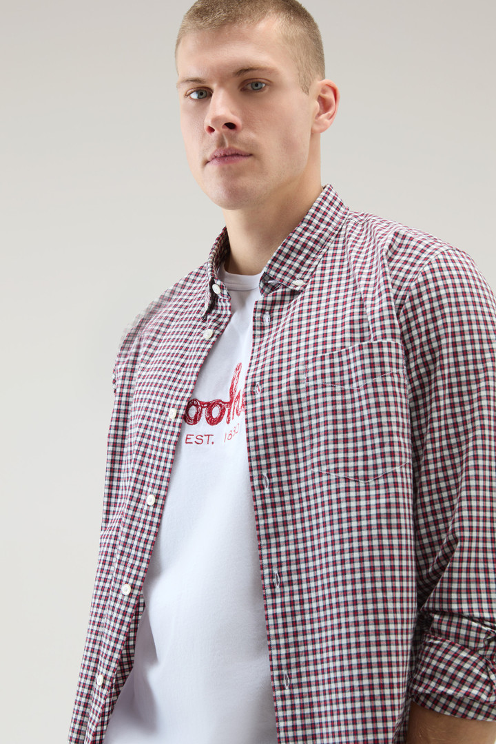 Checked Madras Shirt in Pure Cotton Red photo 4 | Woolrich