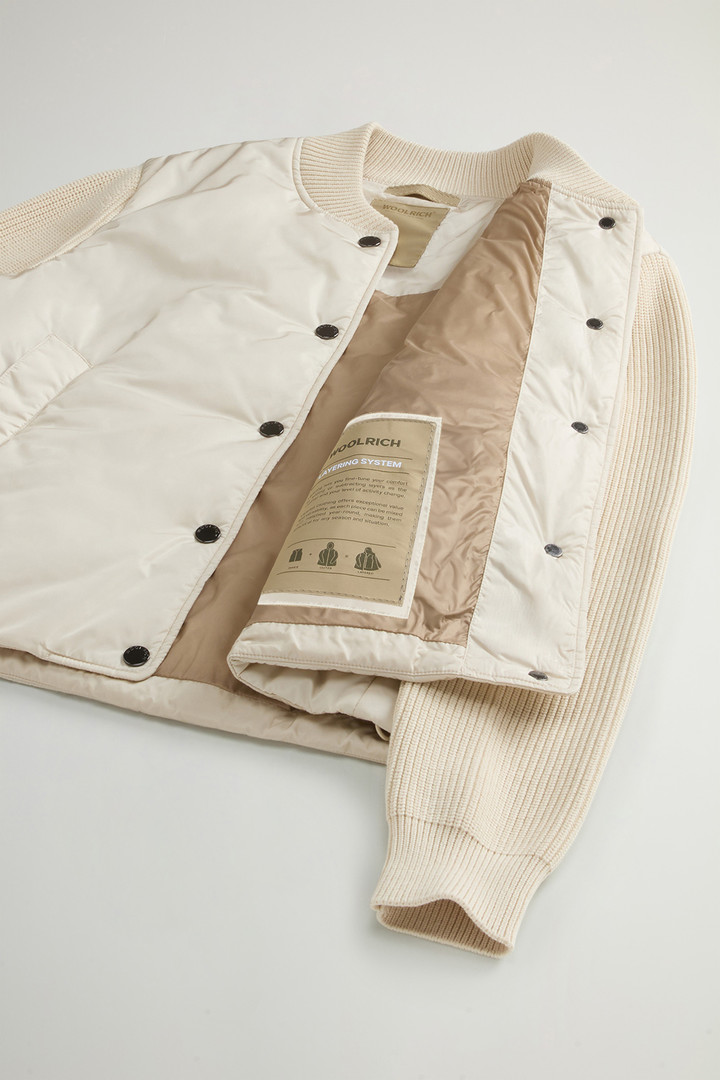 Nylon Hybrid Bomber White photo 9 | Woolrich