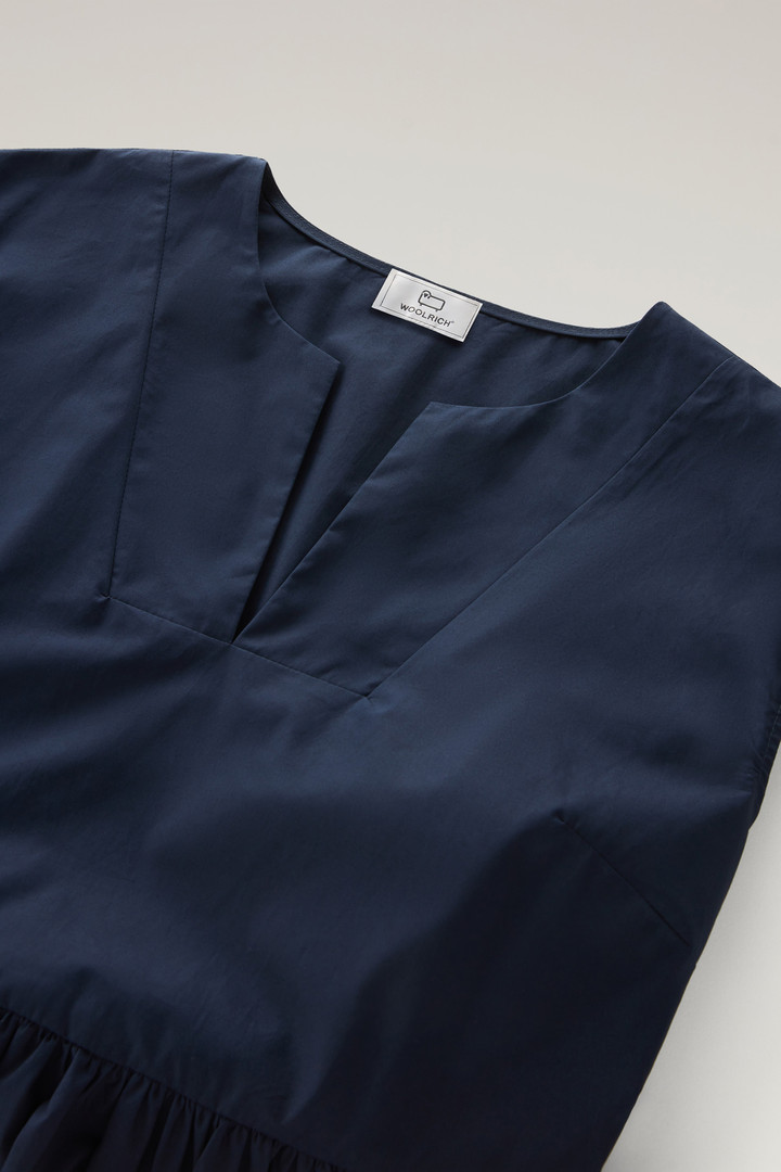 Short Dress in Pure Cotton Poplin Blue photo 6 | Woolrich