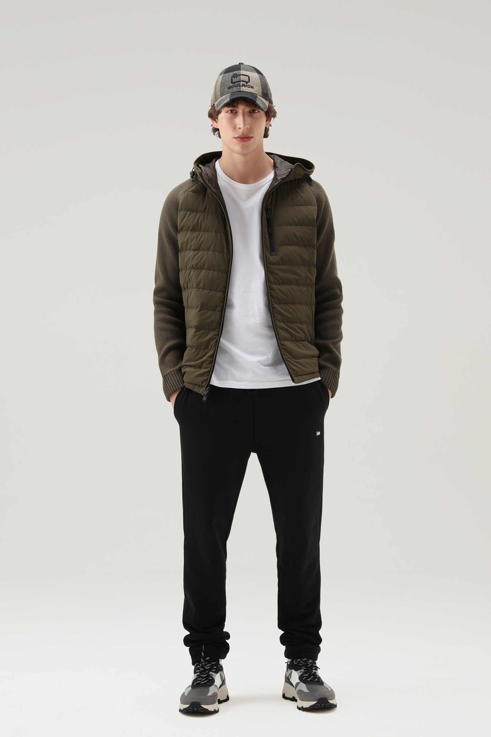 Sundance hybride jack van stretch nylon met capuchon groen photo 2 | Woolrich