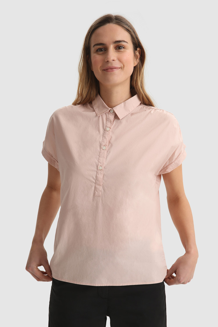 Blouse en popeline Henley