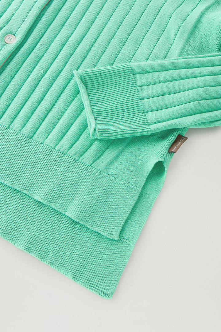 Cardigan en pur coton à côtes larges Vert photo 7 | Woolrich