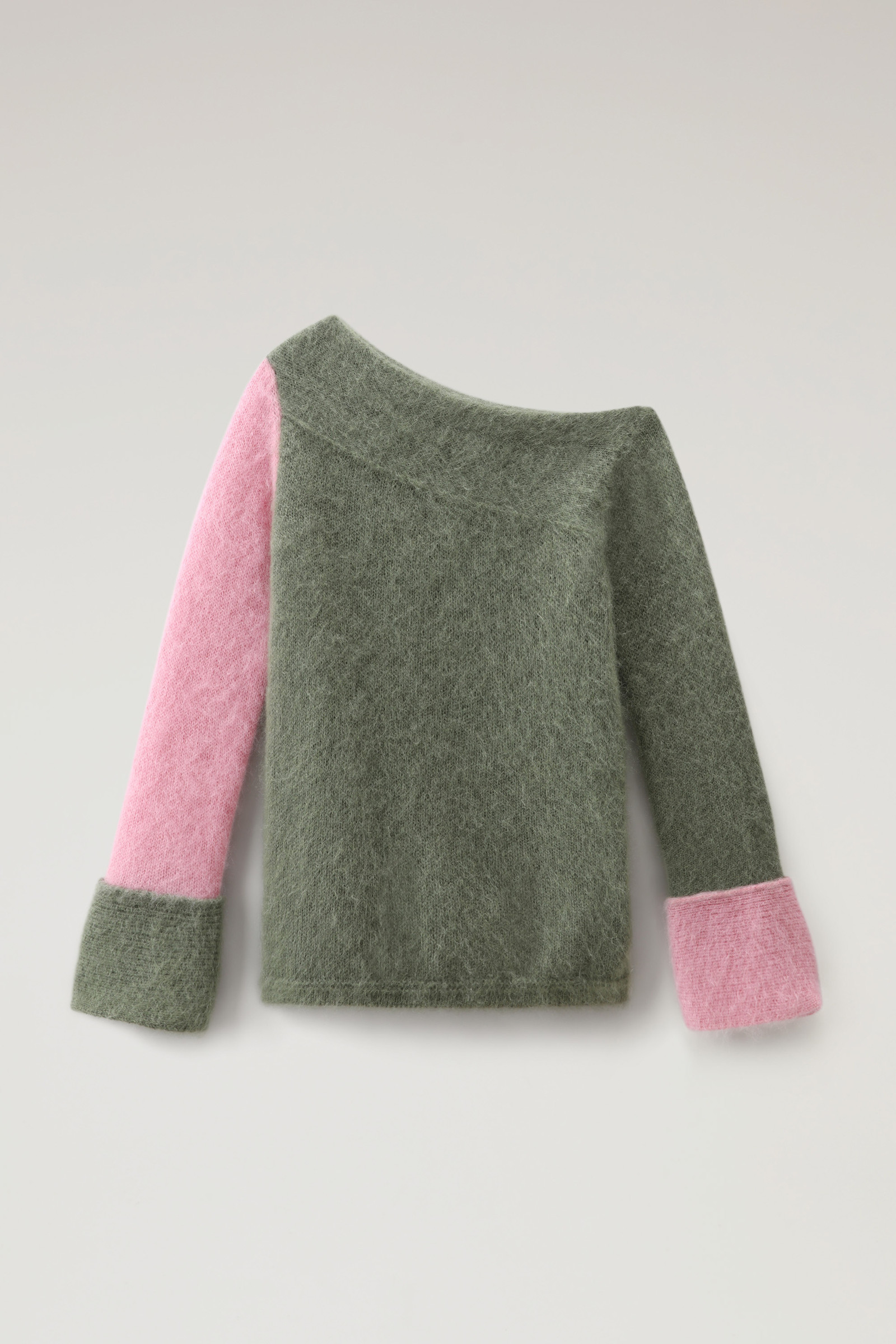Mohair Wool Blend Asymmetric Knit Top - Daniëlle Cathari / Woolrich Green photo 6 | Woolrich