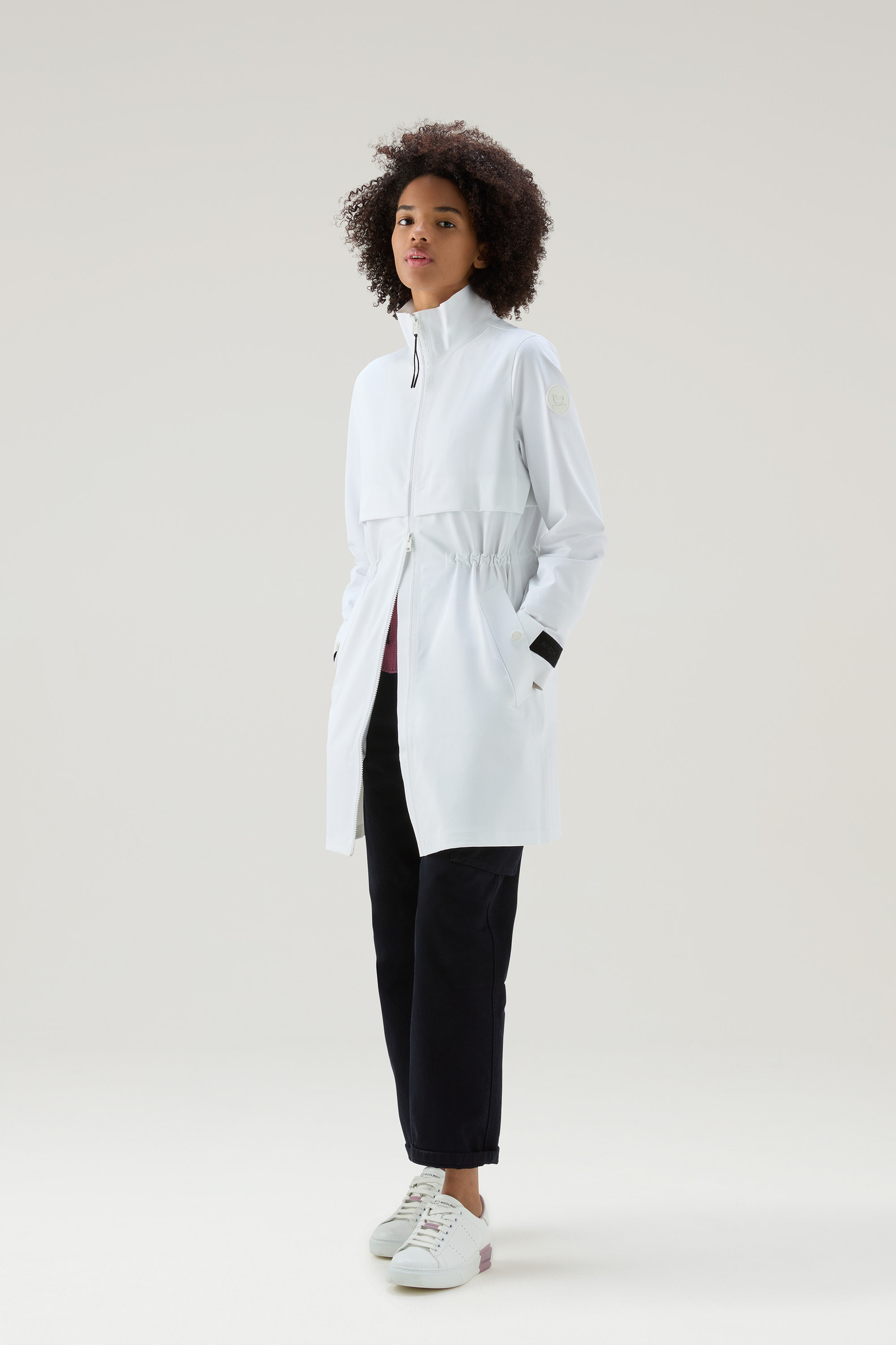 Veste longue Pequea en nylon élastique blanc photo 2 | Woolrich