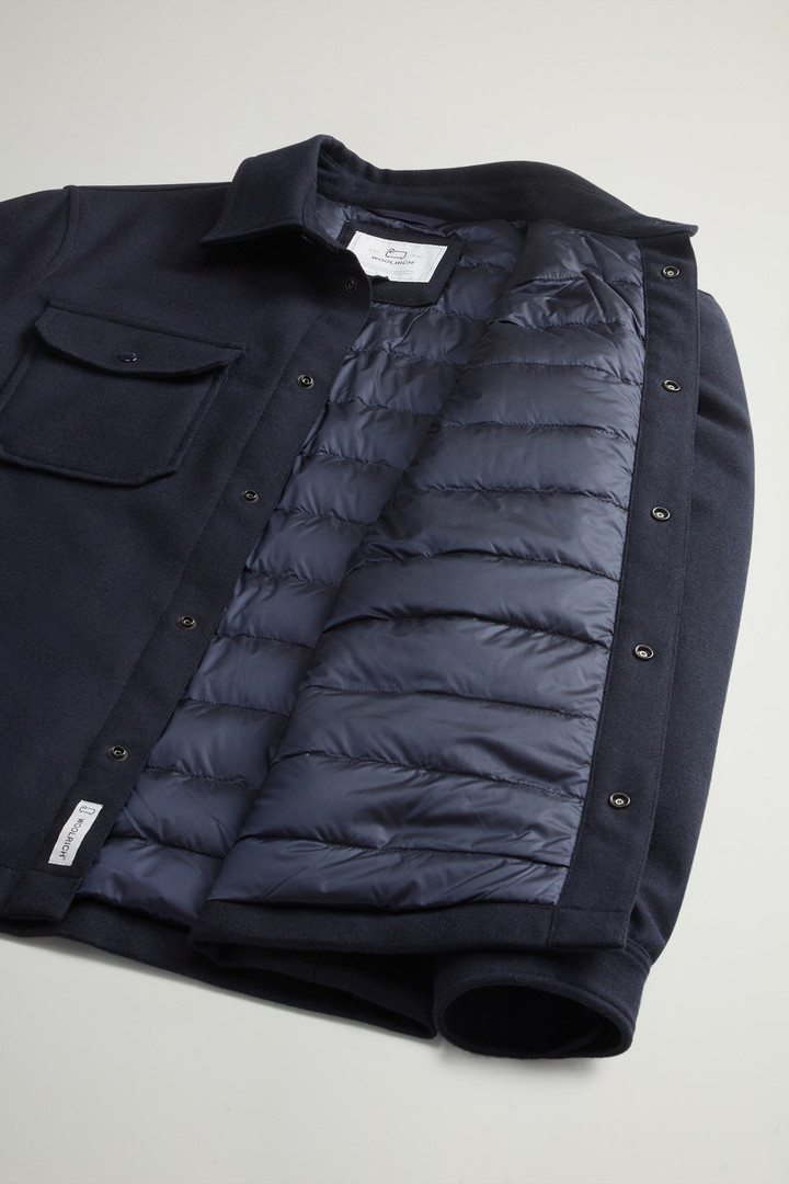 Wattiertes Alaskan Overshirt aus Melton-Gewebe aus italienischer Wollmischung Blau photo 9 | Woolrich