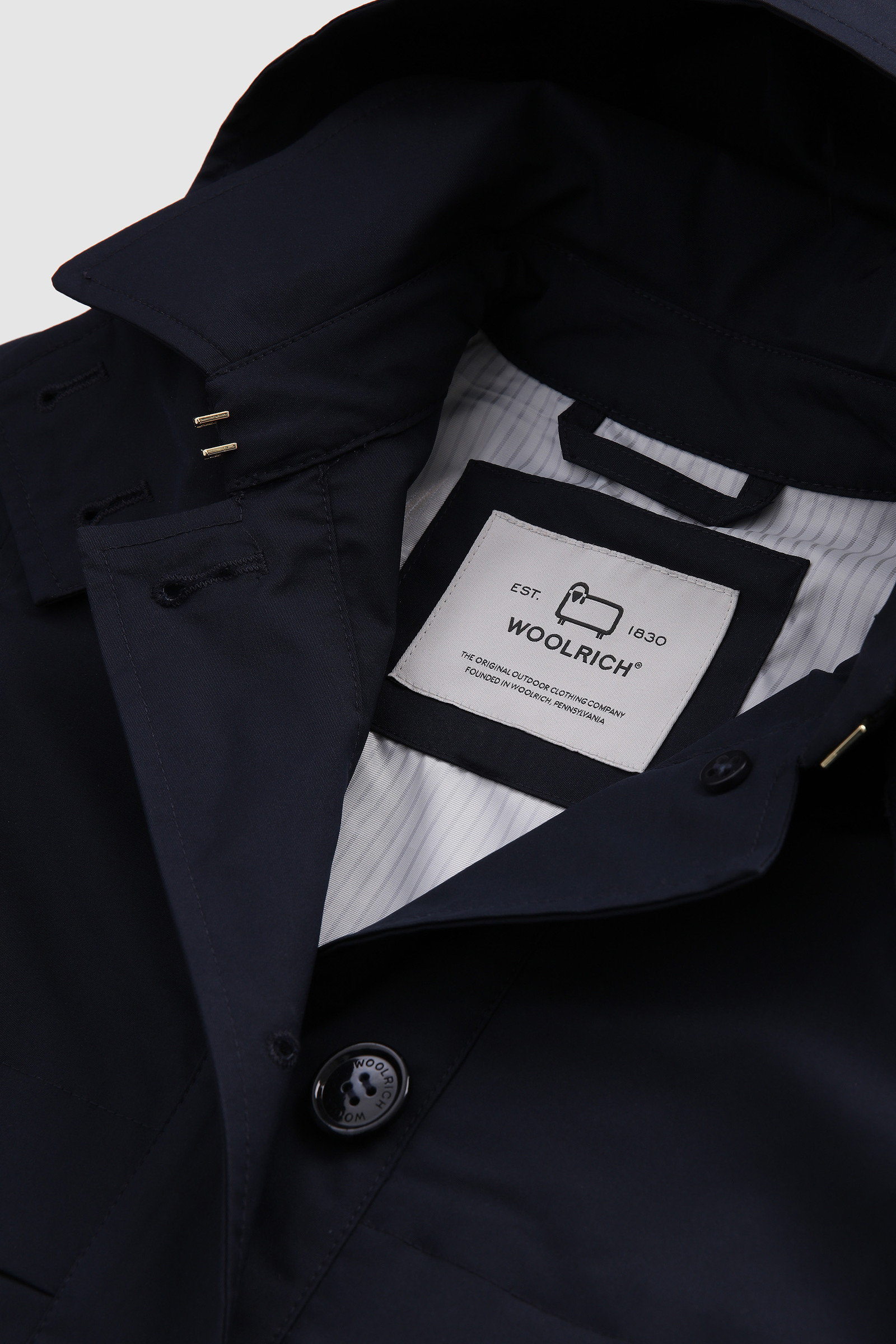 Trench da bambina in Stretch Twill blu photo 4 | Woolrich