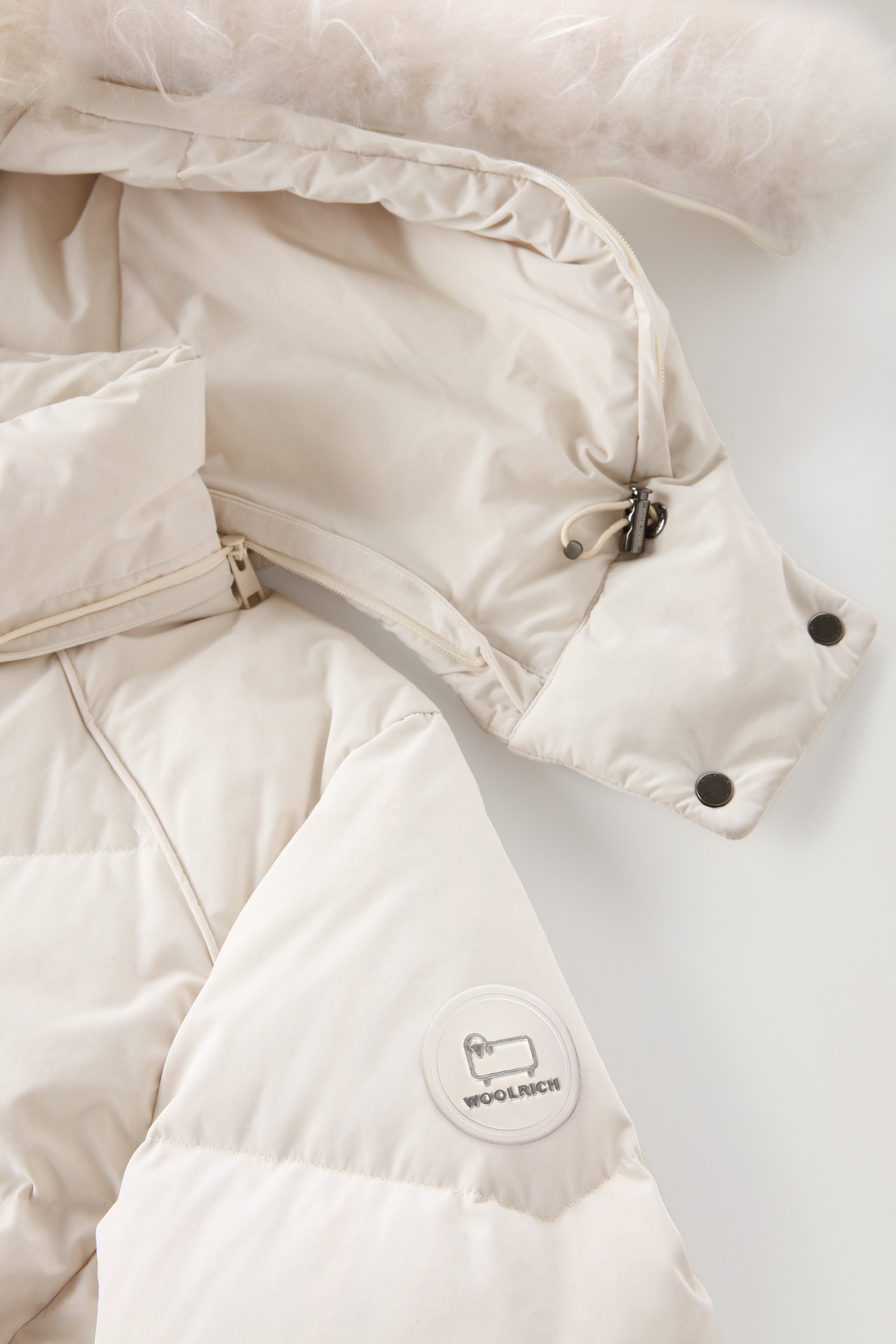 Carley Lange Parka met afneembare capuchon en kasjmierbont wit photo 7 | Woolrich