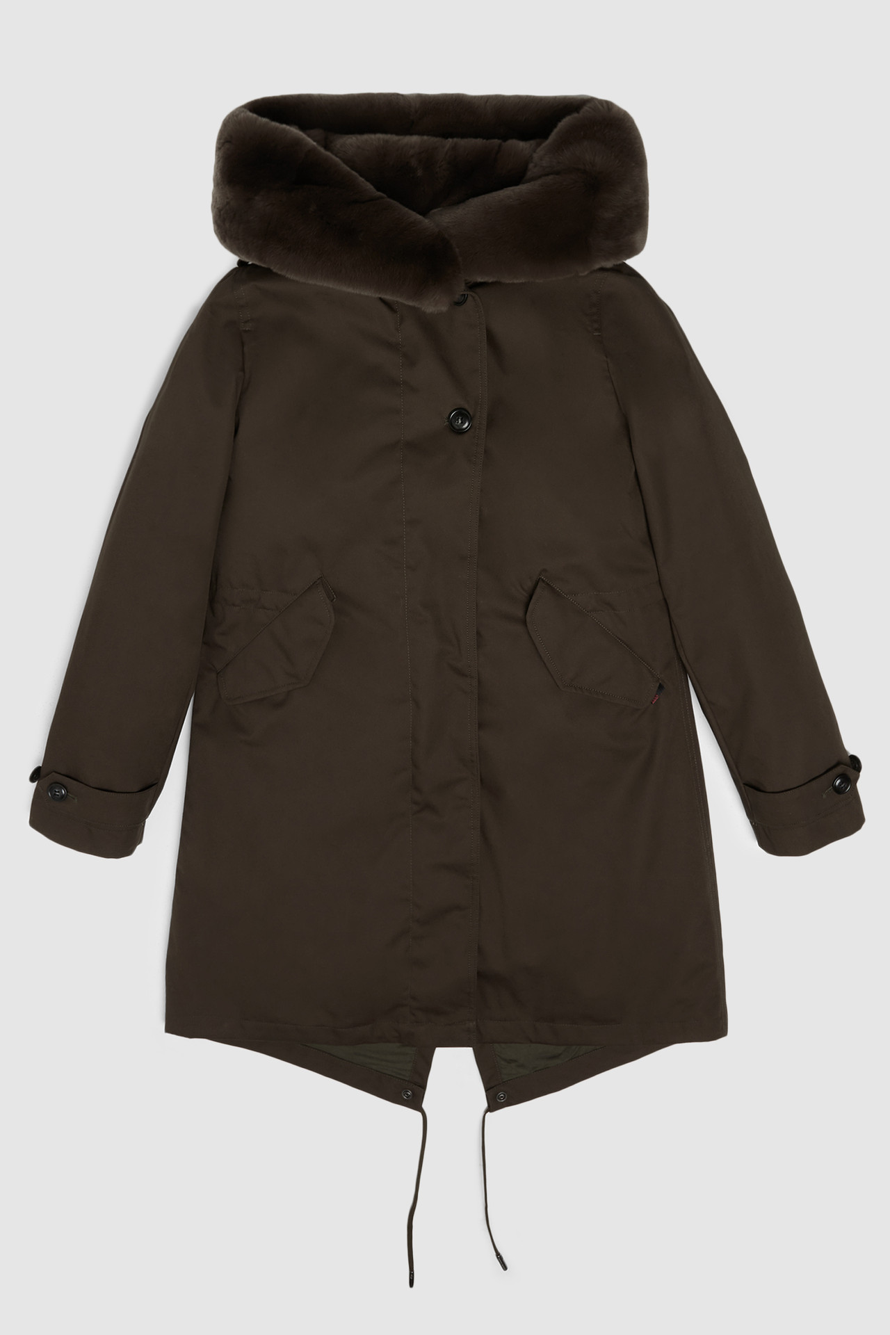Parka Literary en fourrure de lapin rex