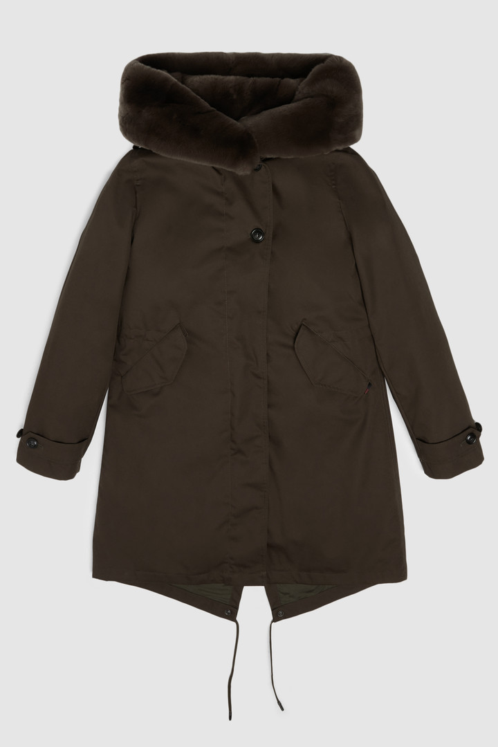Literary Parka with rex fur