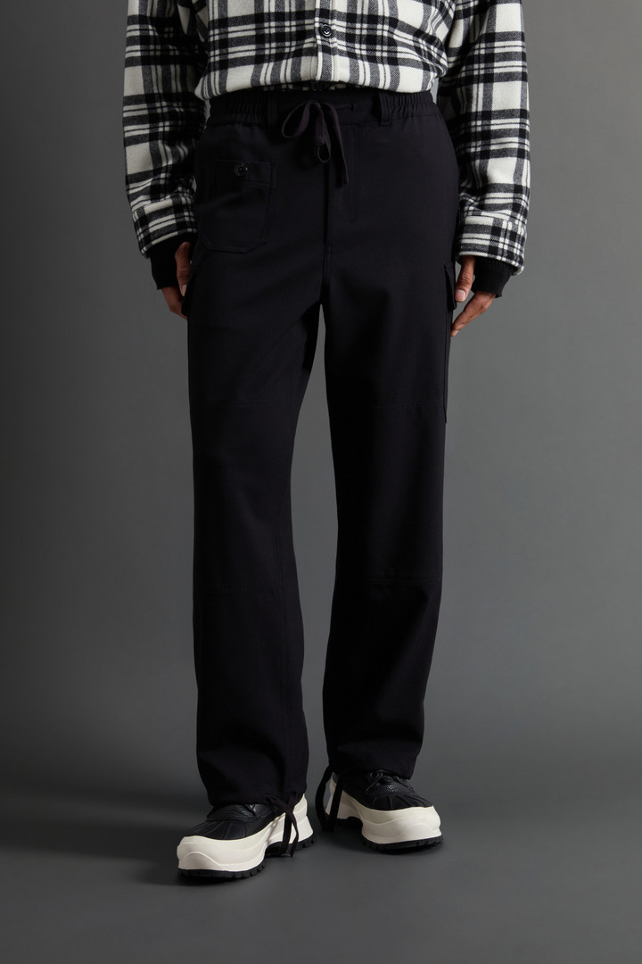 Stretch Wool Cargo Pants by Todd Snyder Black photo 2 | Woolrich