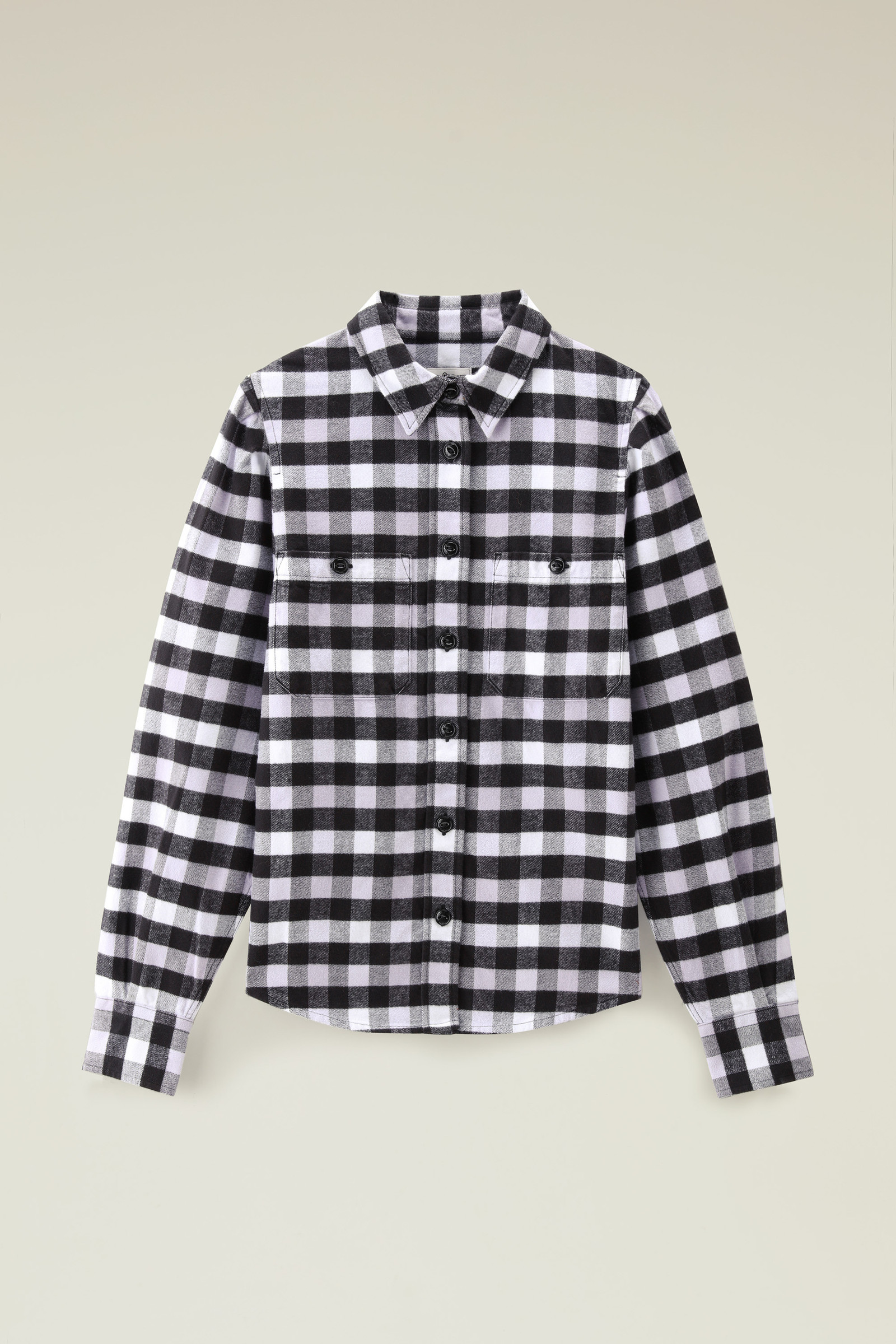 Camicia Classic a quadri in flanella nero photo 5 | Woolrich