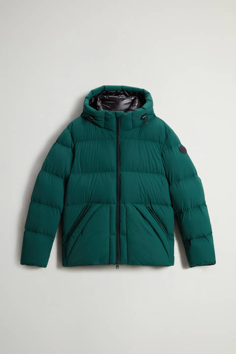 Sierra Supreme Down Jacket in Stretch Nylon Green photo 2 | Woolrich