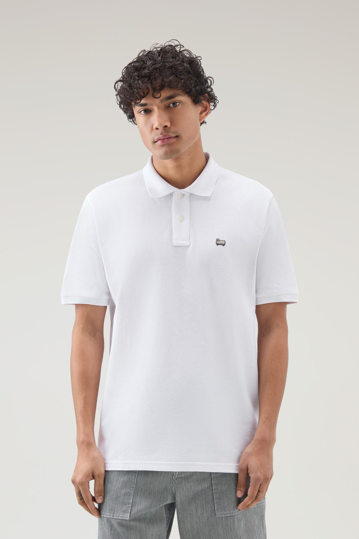 Polo-Shirt aus Piqué aus reiner Baumwolle Weiß photo 1 | Woolrich