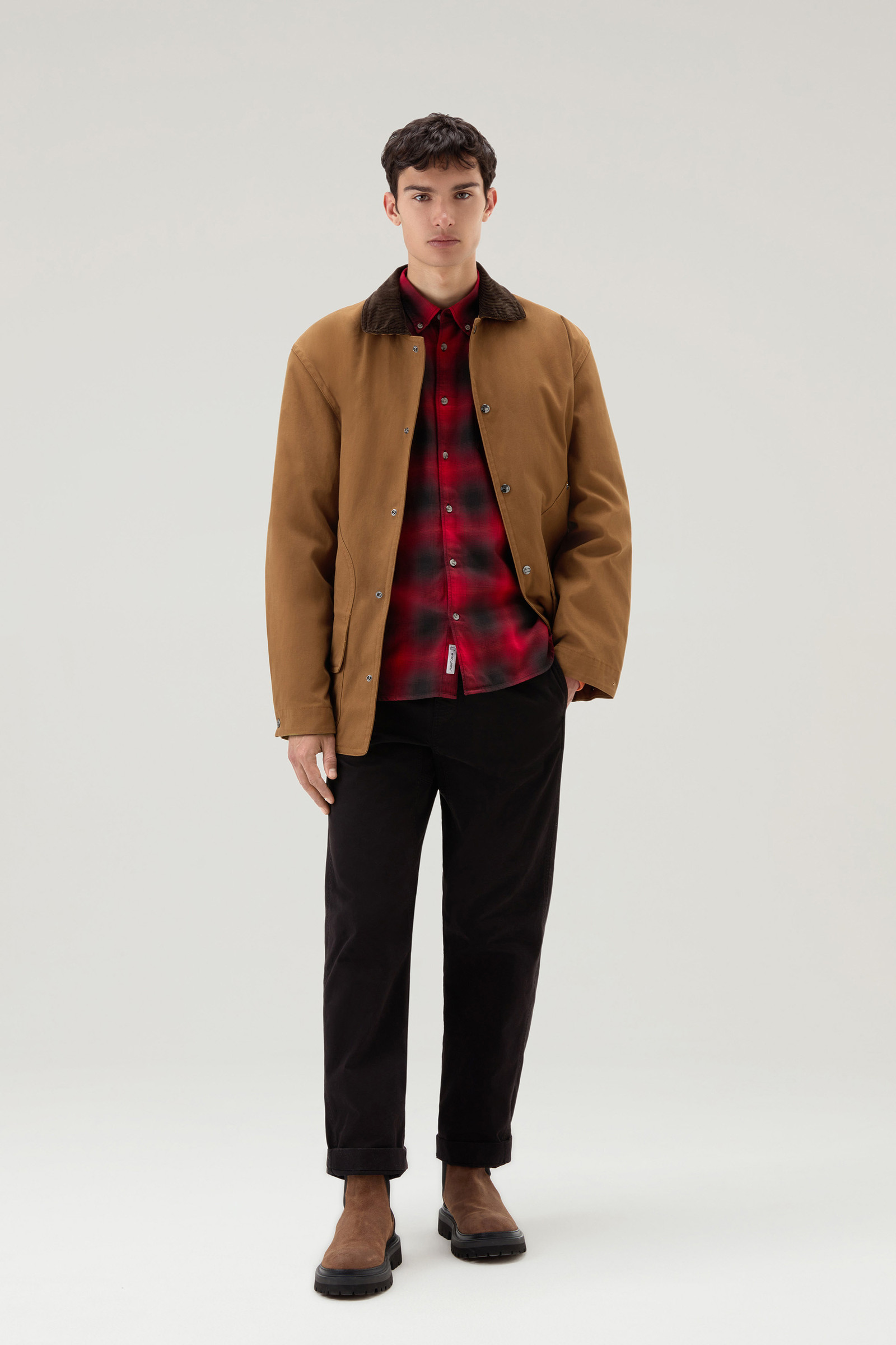 Camisa Madras a cuadros de franela ligera rojo photo 2 | Woolrich