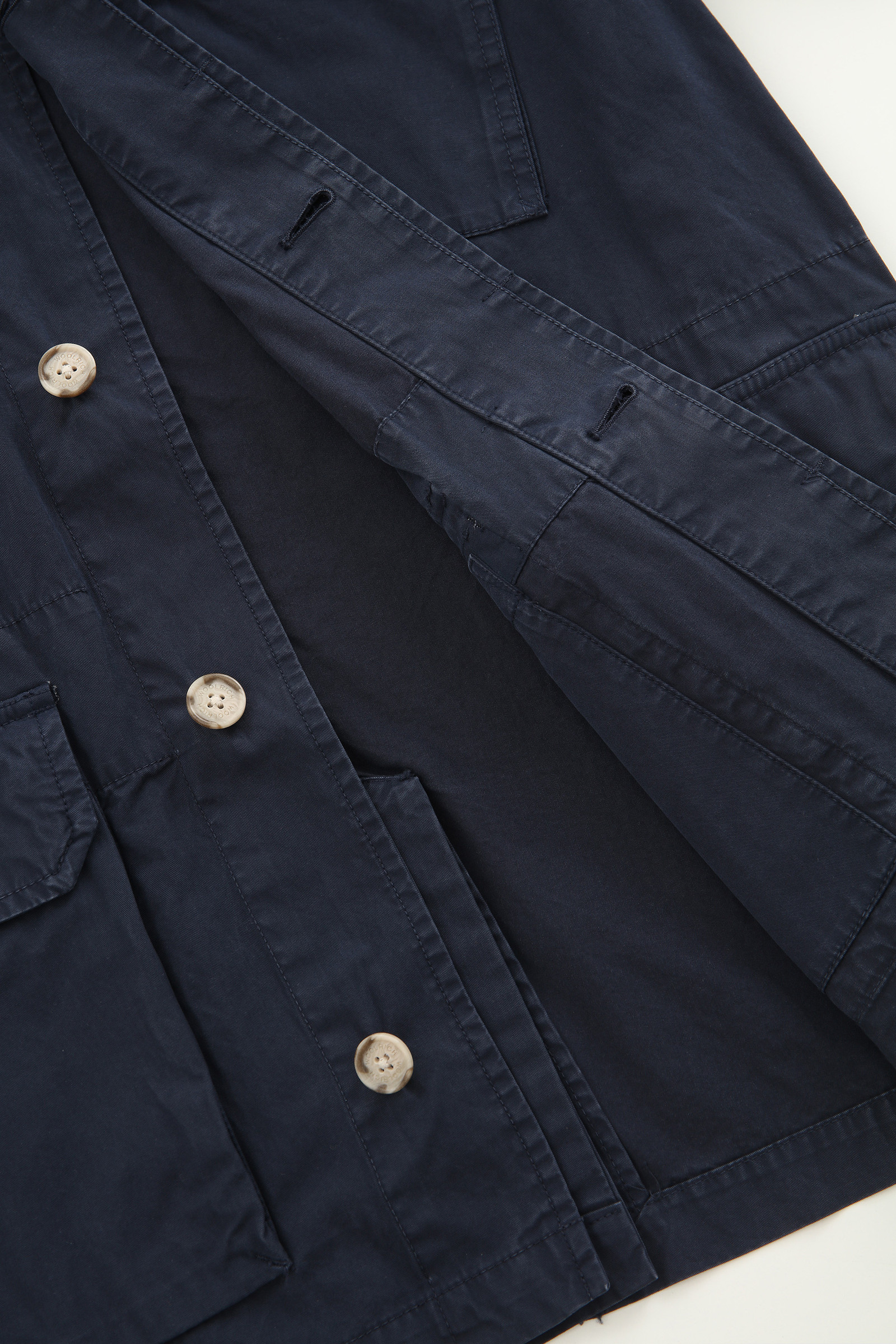 Feldjacke mit Rundhalsausschnitt aus weicher, stückgefärbter Baumwolle Blau photo 11 | Woolrich