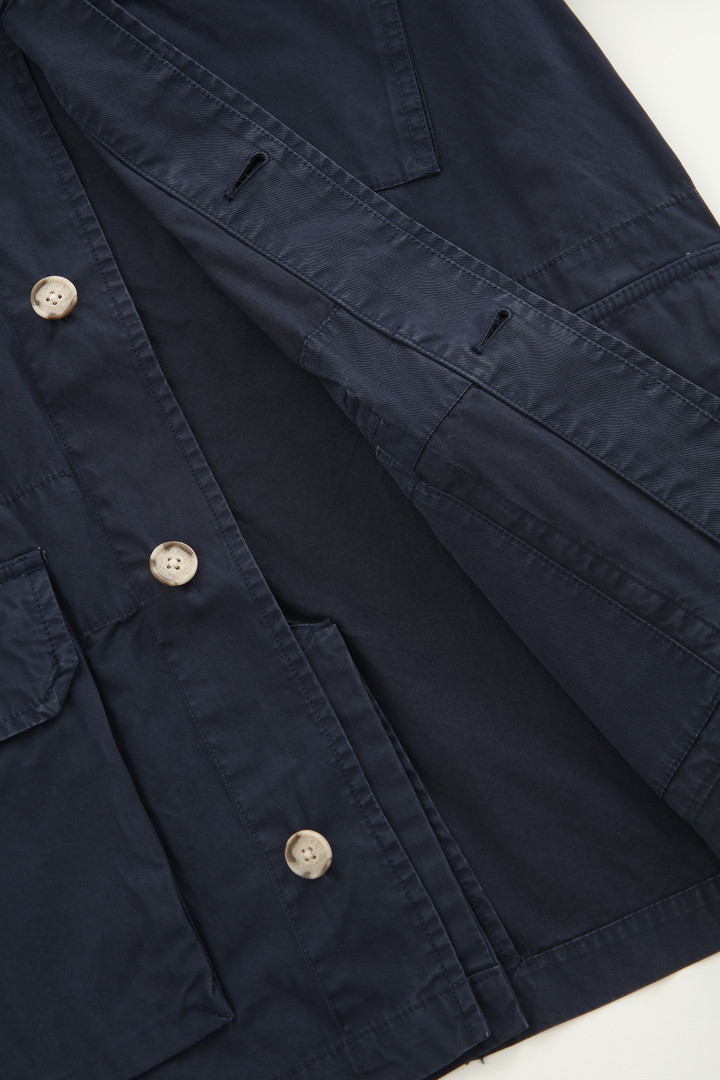 Feldjacke mit Rundhalsausschnitt aus weicher, stückgefärbter Baumwolle Blau photo 11 | Woolrich