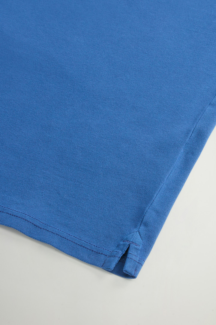 Achteraf geverfde Mackinack-poloshirt van katoenpiqué met stretch Blauw photo 7 | Woolrich