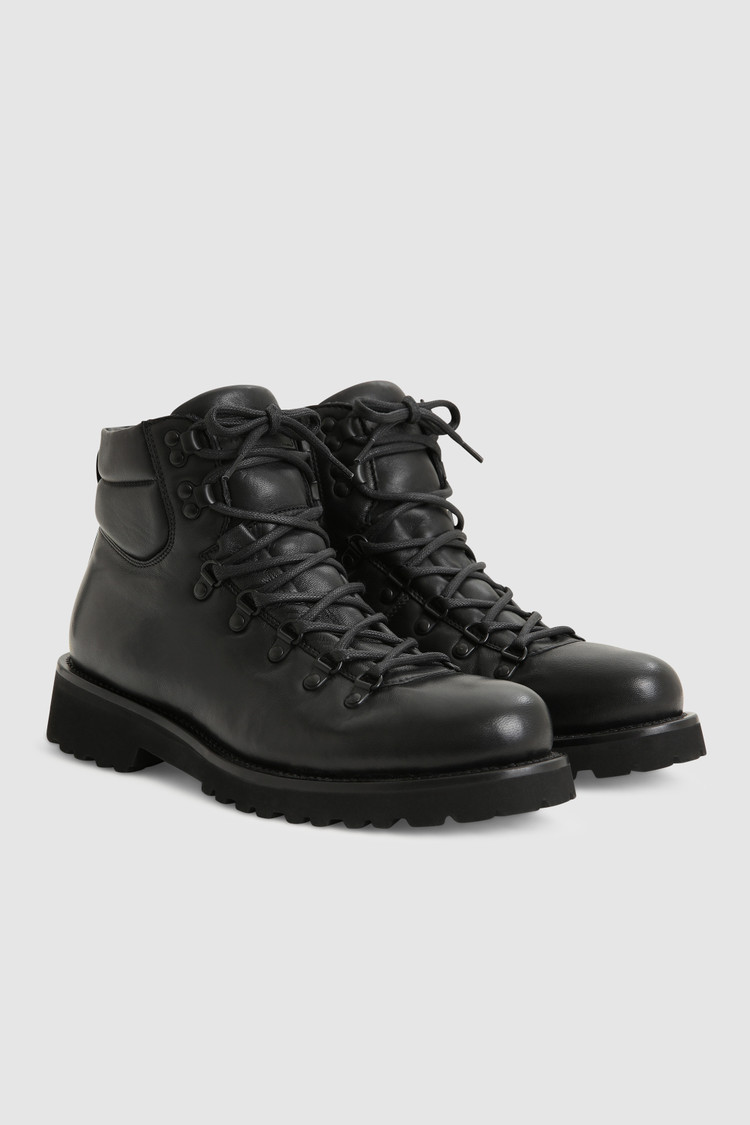 Hiker Stiefel aus gepolstertem Nappaleder