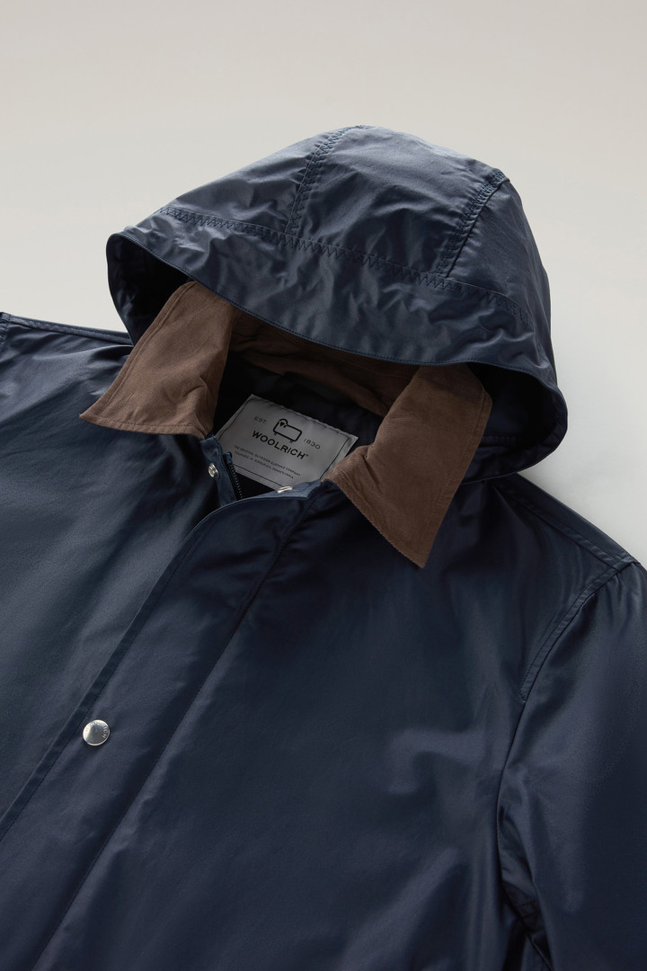 Waxed Jacket with Detachable Hood Blue photo 6 | Woolrich