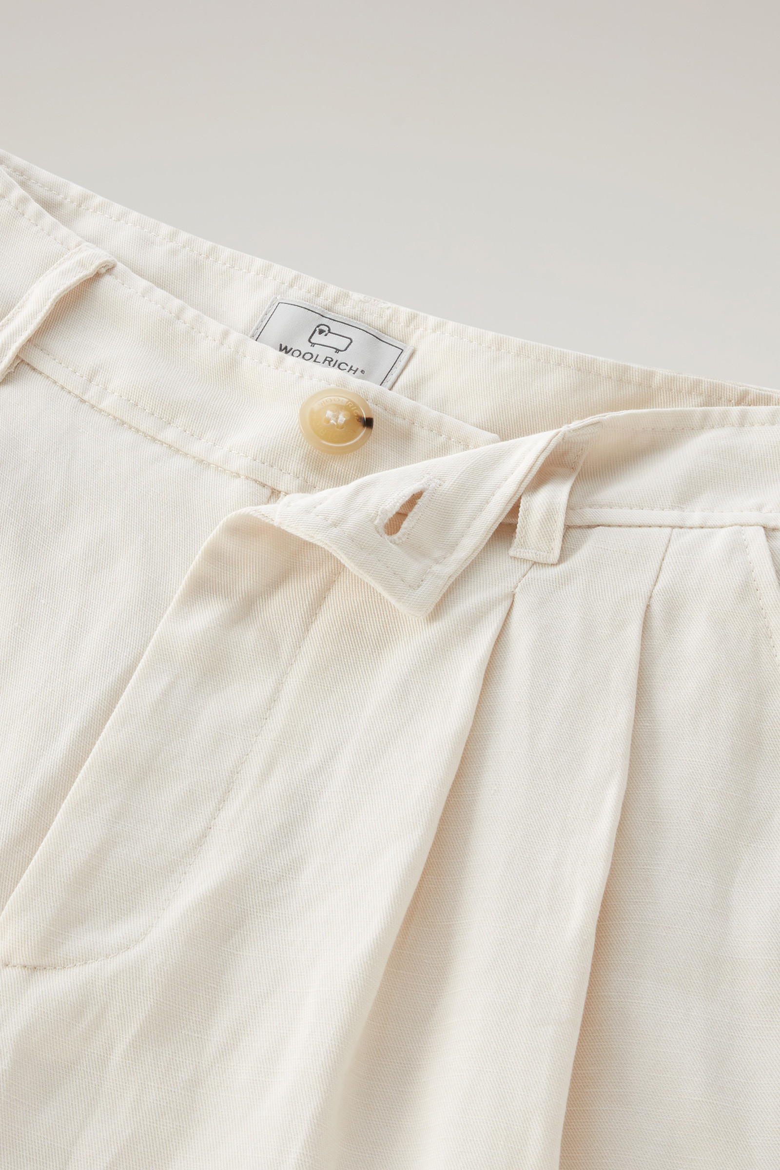 Shorts aus einer Leinen-Mischung mit Taschen weiß photo 5 | Woolrich