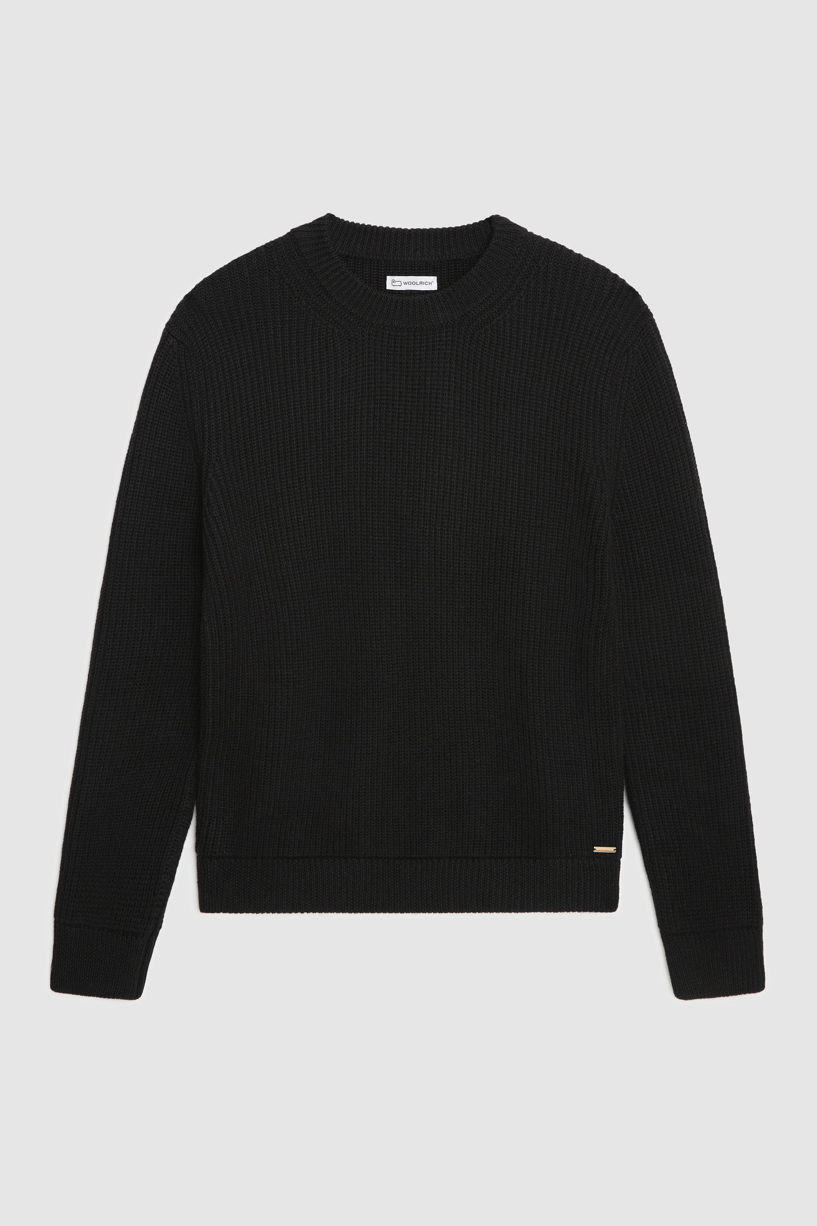 Ribbed virgin merino wool Crewneck Sweater