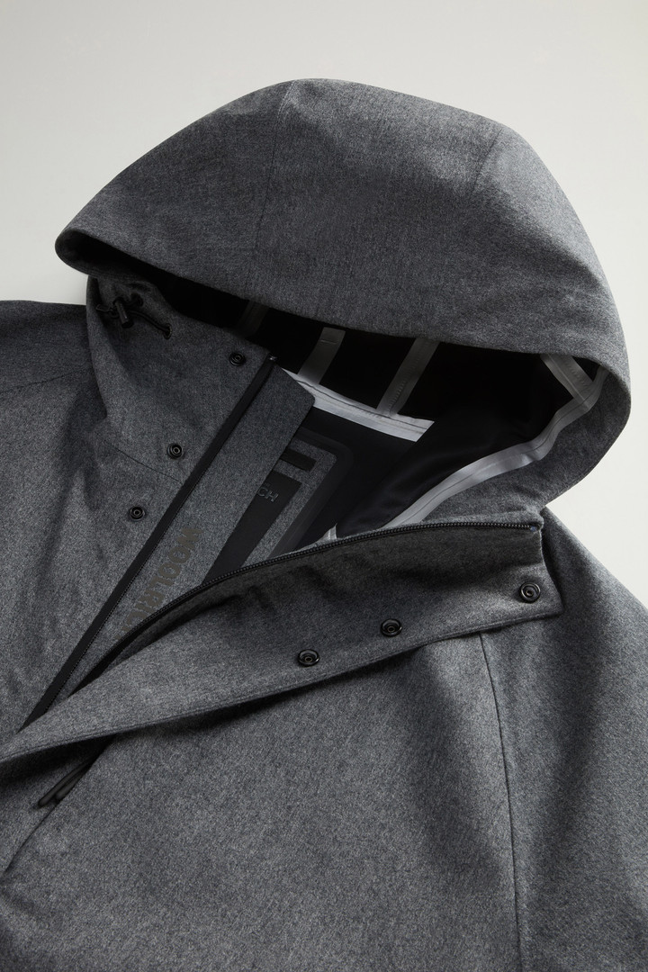 Cappotto in pura lana vergine italiana con cappuccio by Todd Snyder Grigio photo 6 | Woolrich