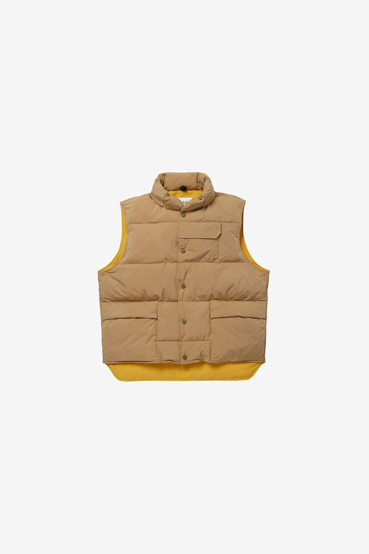 Nylon-Blend Quilted Vest with Foldaway Hood Beige photo 2 | Woolrich