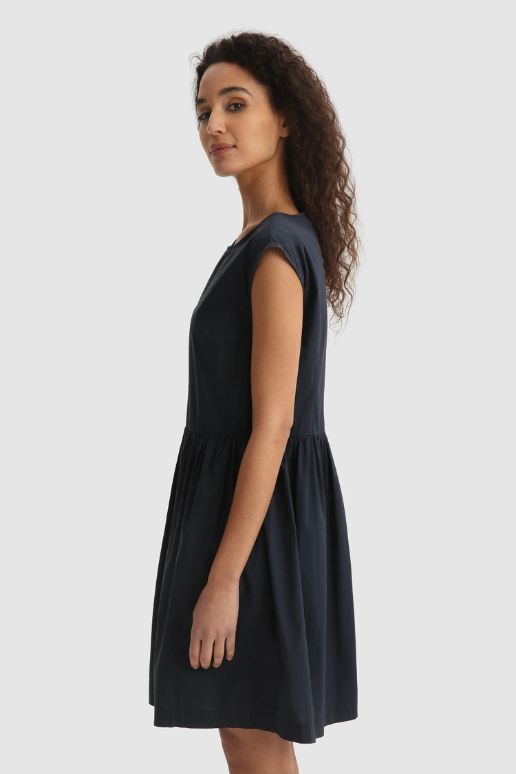 Cap-sleeve Popeline dress