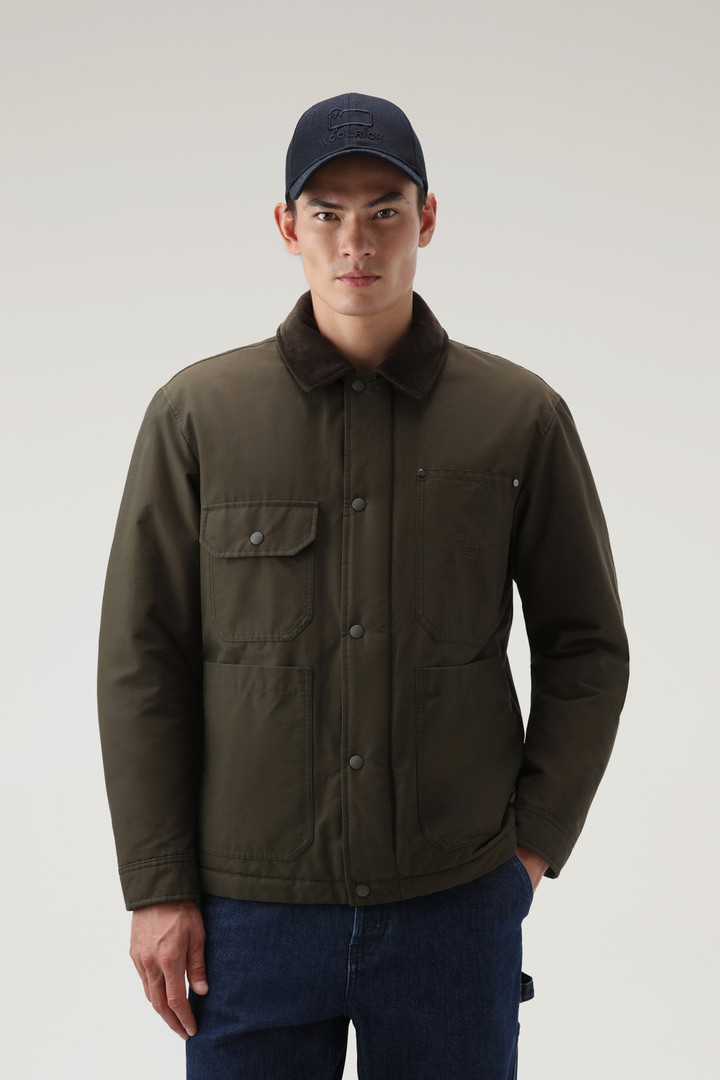 woolrich canvas sherpa jacket