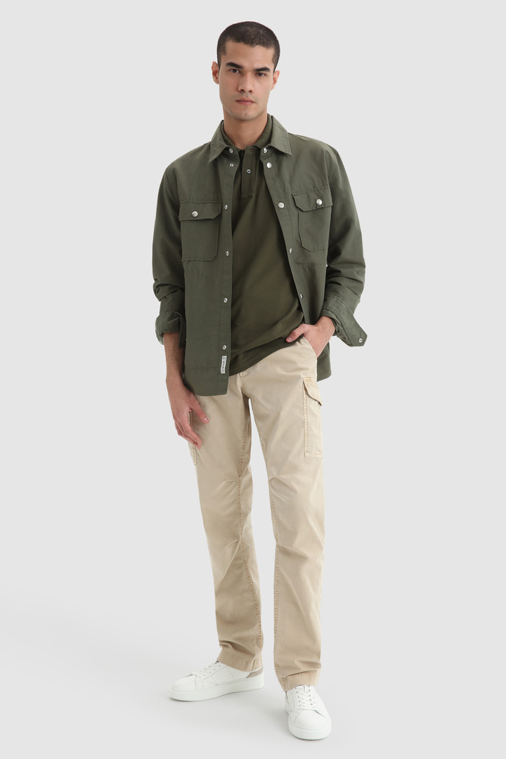 Polo Monterey en piqué de coton extensible vert photo 2 | Woolrich