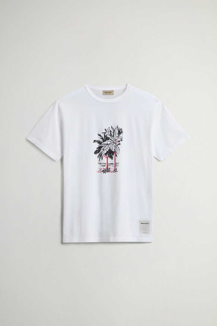 Pure Cotton T-Shirt with Graphic Print White photo 5 | Woolrich