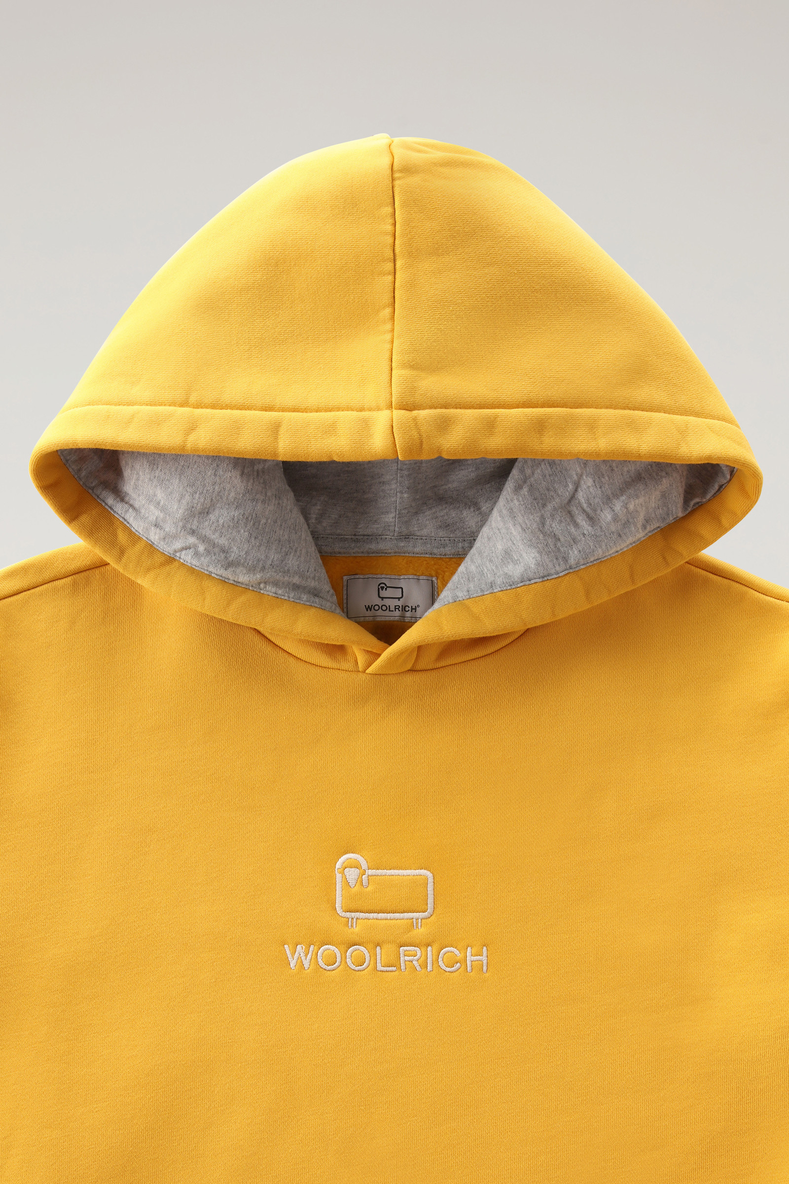 Logo-Kapuzenpullover für Jungen aus Fleece gelb photo 3 | Woolrich