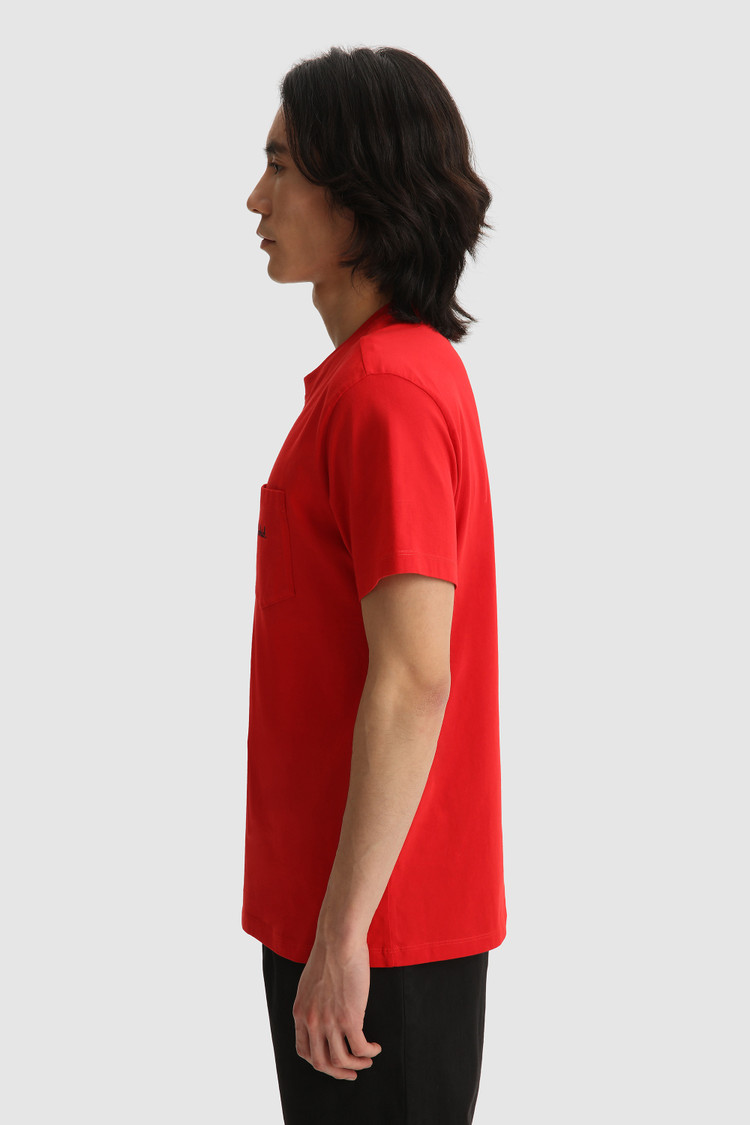 Embossed logo pocket tee