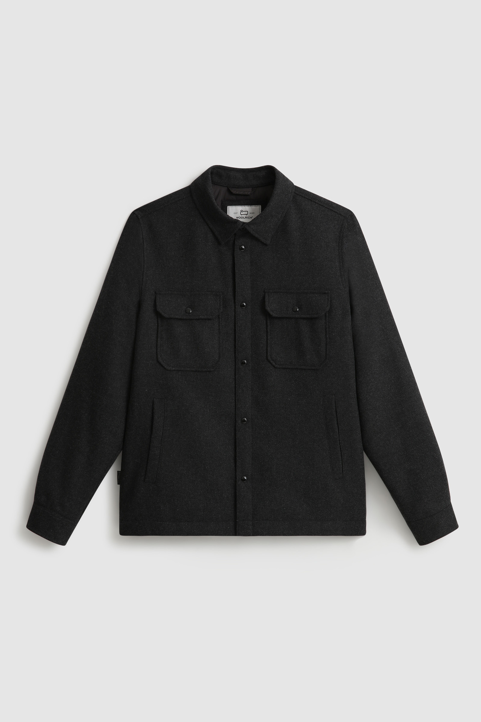 Alaskan Shirt in Recycled Italian Wool Black photo 7 | Woolrich