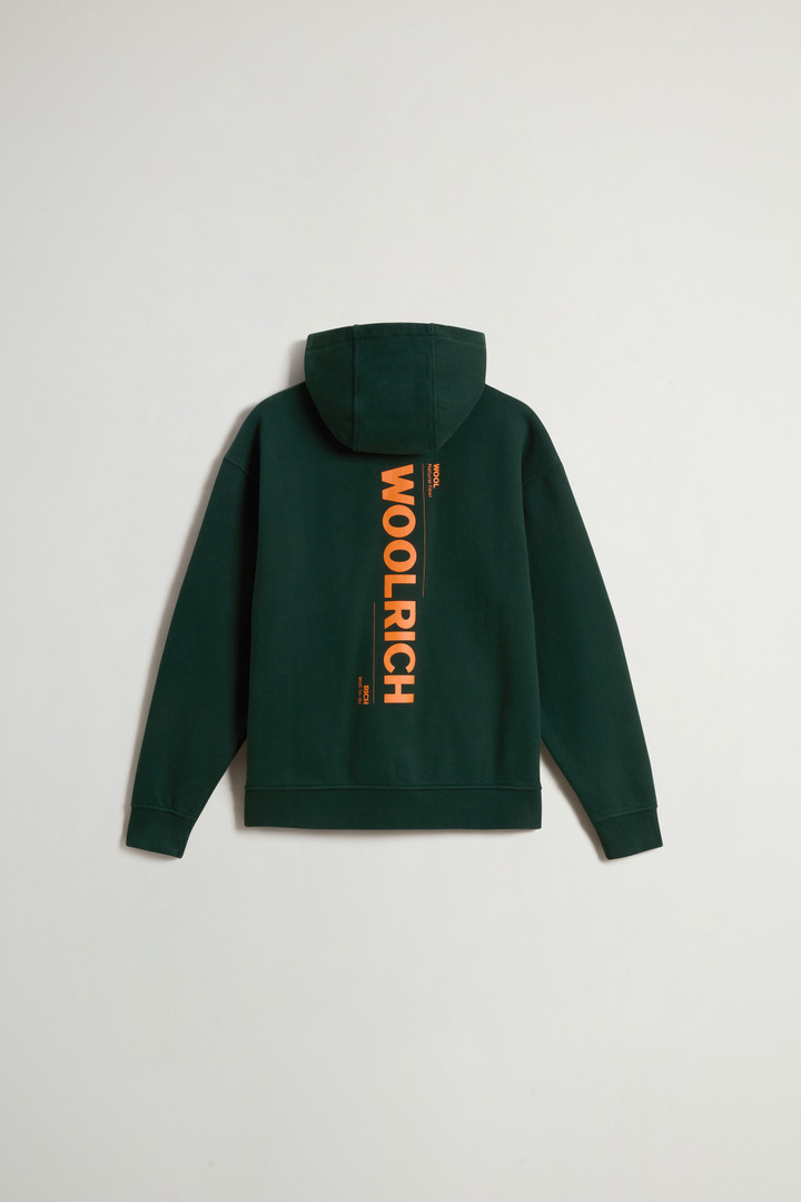 Teen Boys’ Hoodie in Brushed Pure Cotton Green photo 2 | Woolrich